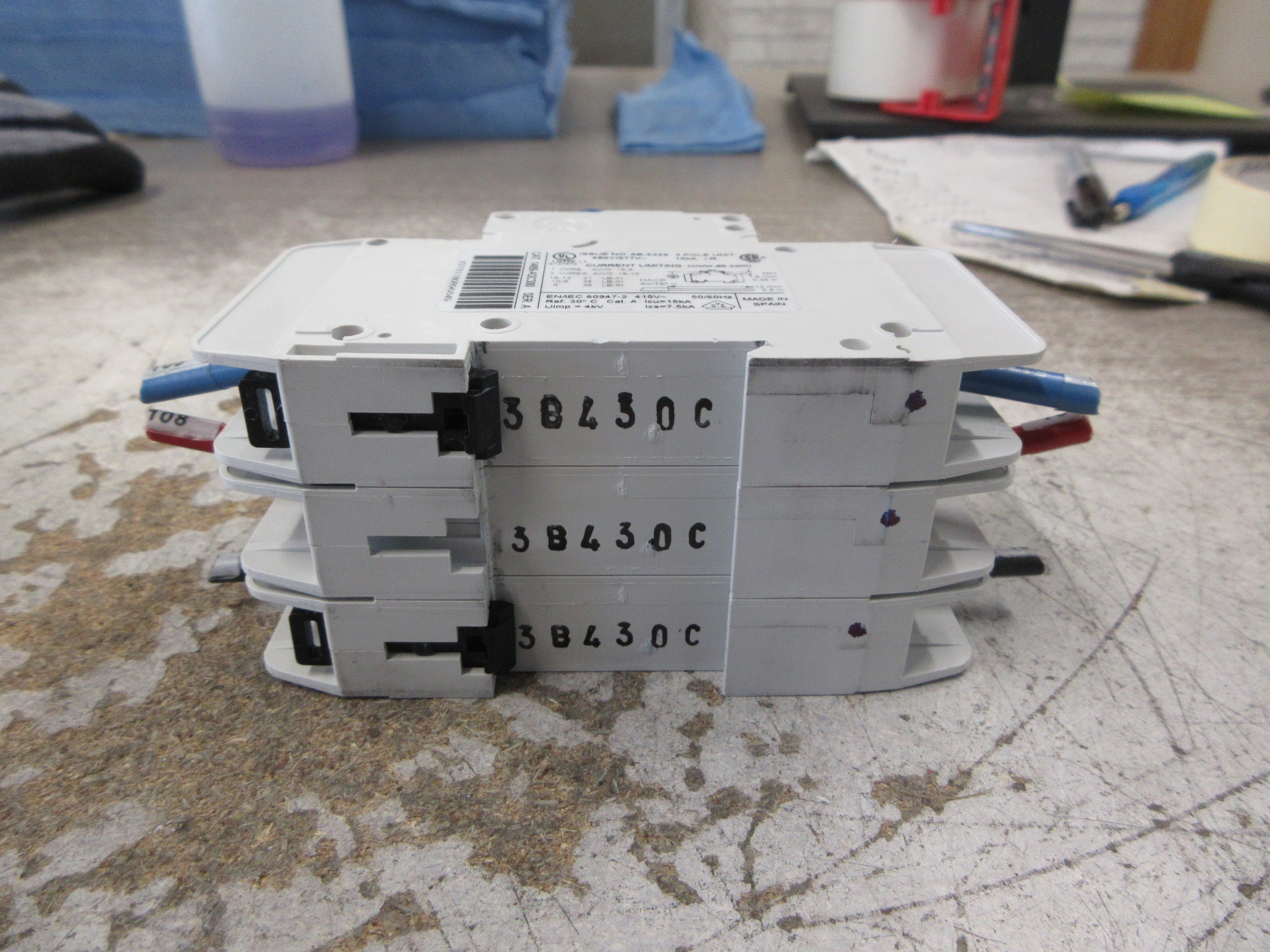 Allen-Bradley Circuit Breaker 1489-A3C300 Ser. A 30A 480Y/277V 3P Used