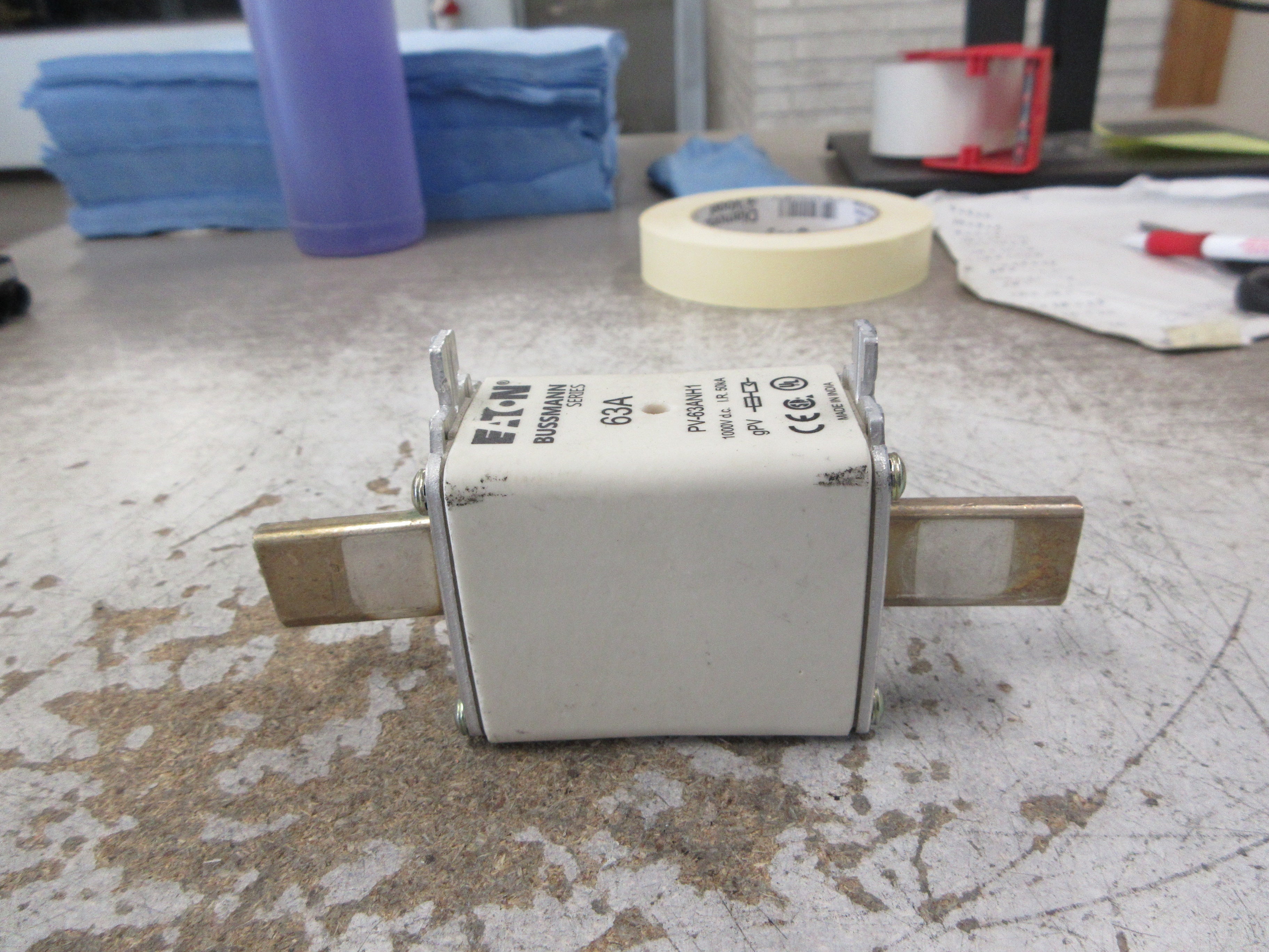 Eaton Bussmann Series Fuse PV-63ANH1 63A 1000V DC Used