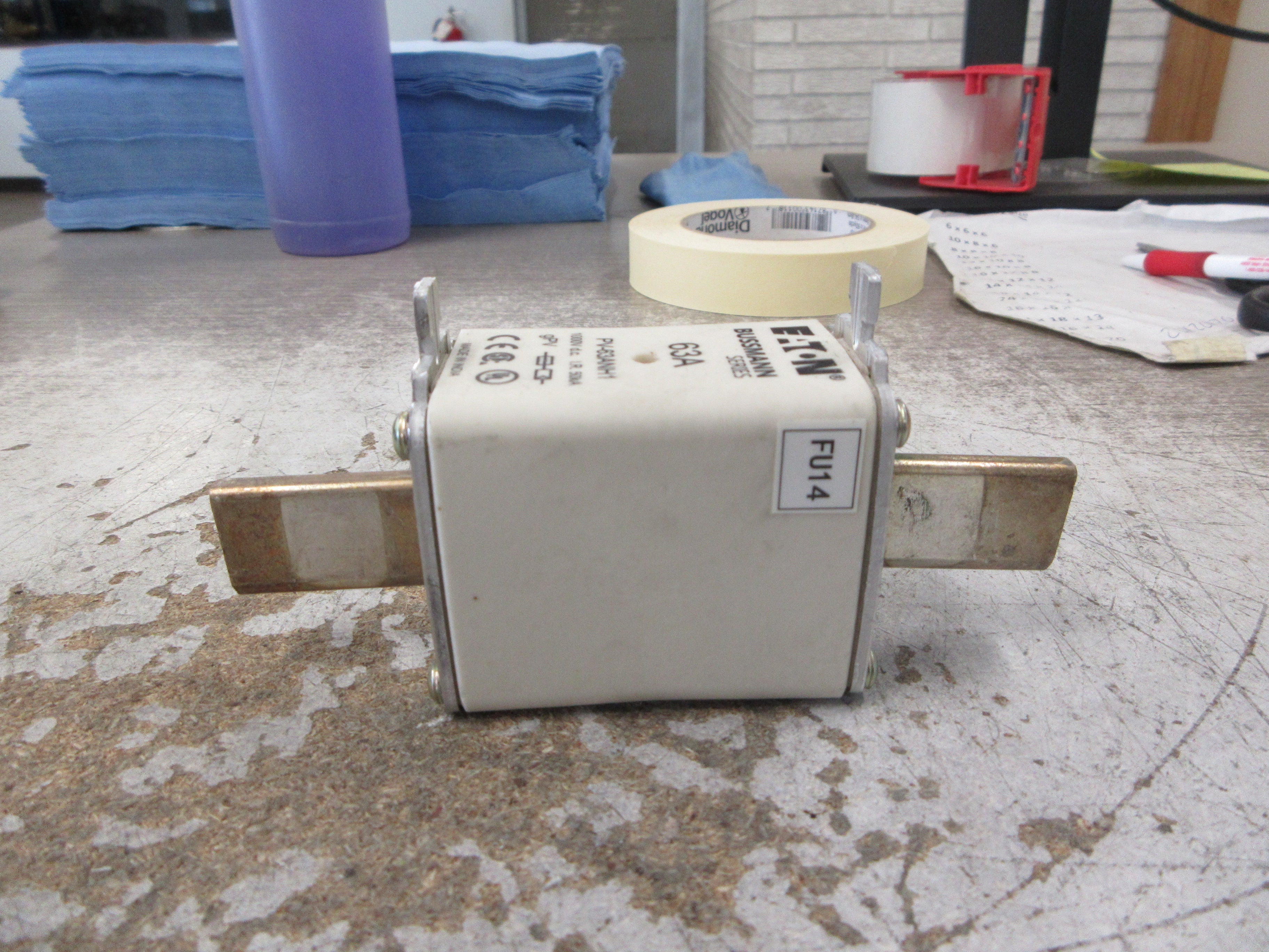 Eaton Bussmann Series Fuse PV-63ANH1 63A 1000V DC Used