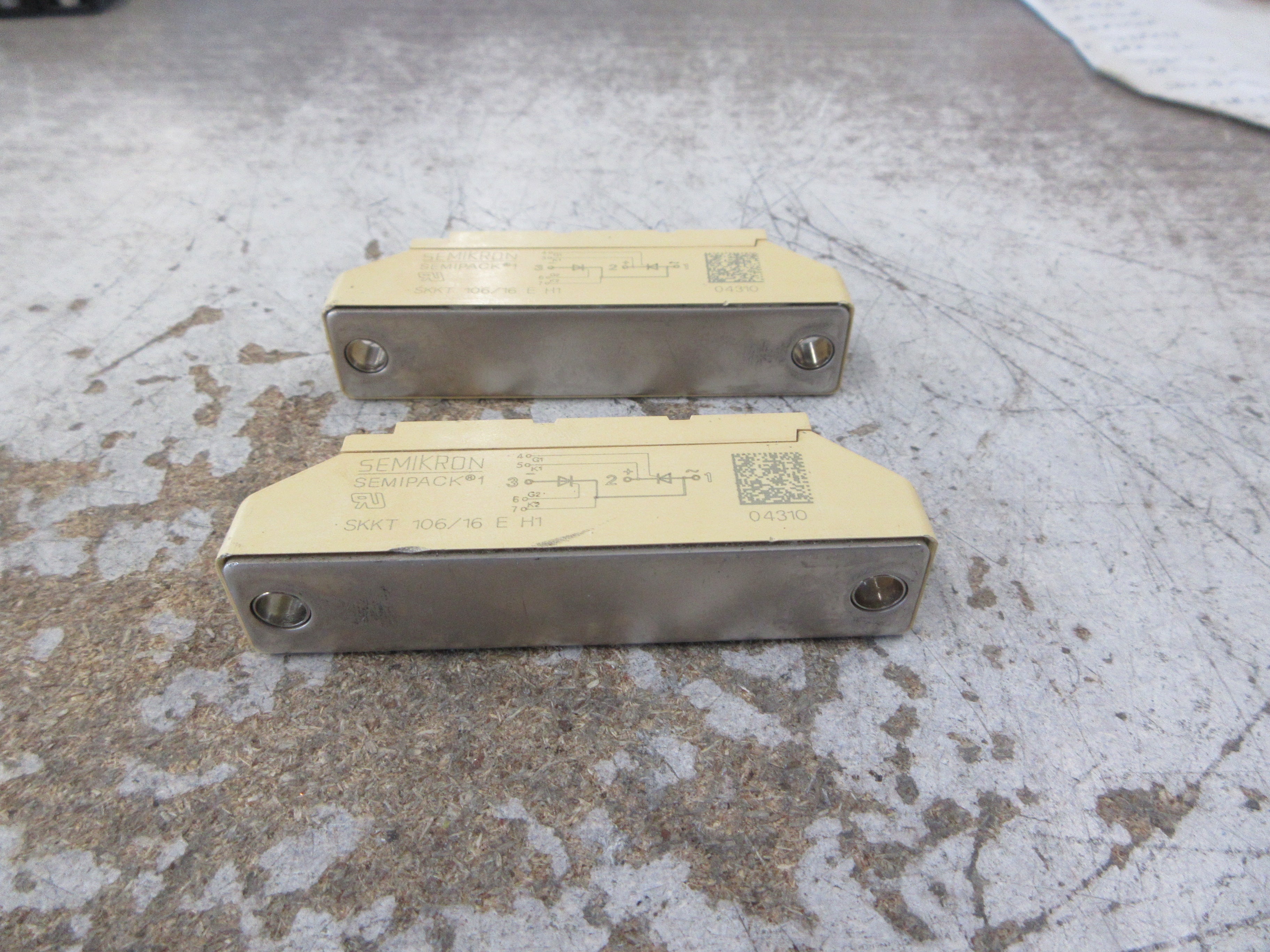 Semikron Semipack 1 Module SKKT 106/16 E H1 *Lot of 2* Used