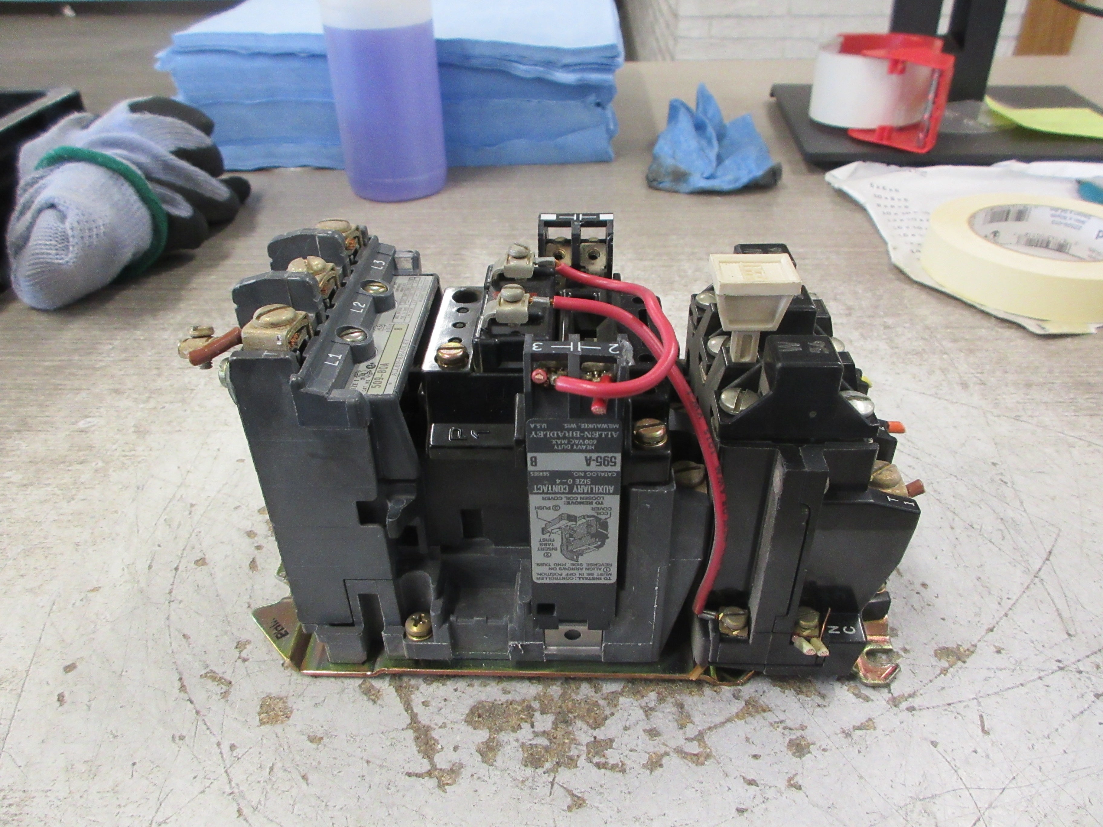 Allen-Bradley Size 1 Starter 509-BOA Ser. B 115-120V Coil 27A 600V Used