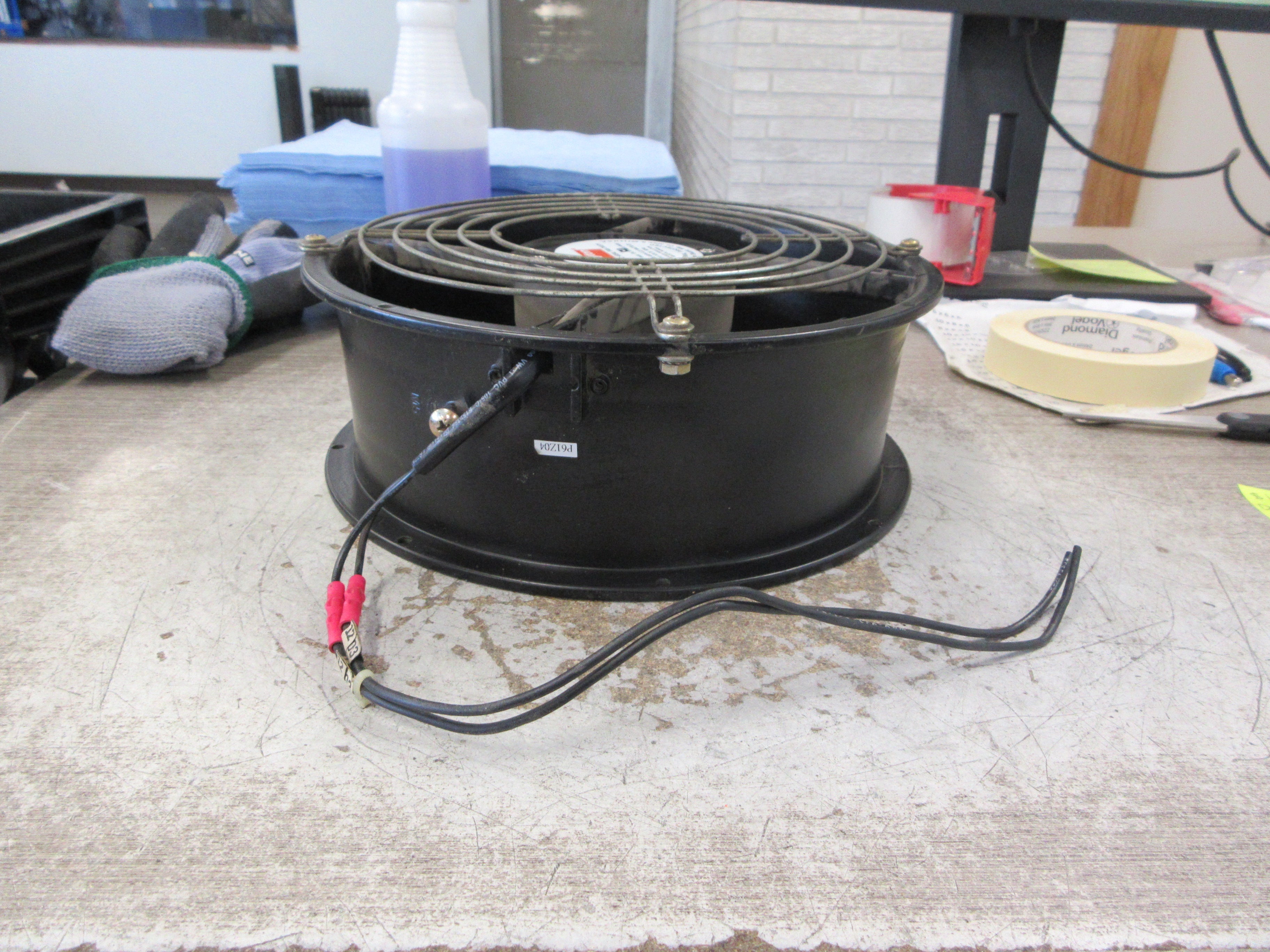 Dayton Axial Fan 3VU71 665 CFM 1600RPM 115V 60Hz 0.23A W/Grille Used