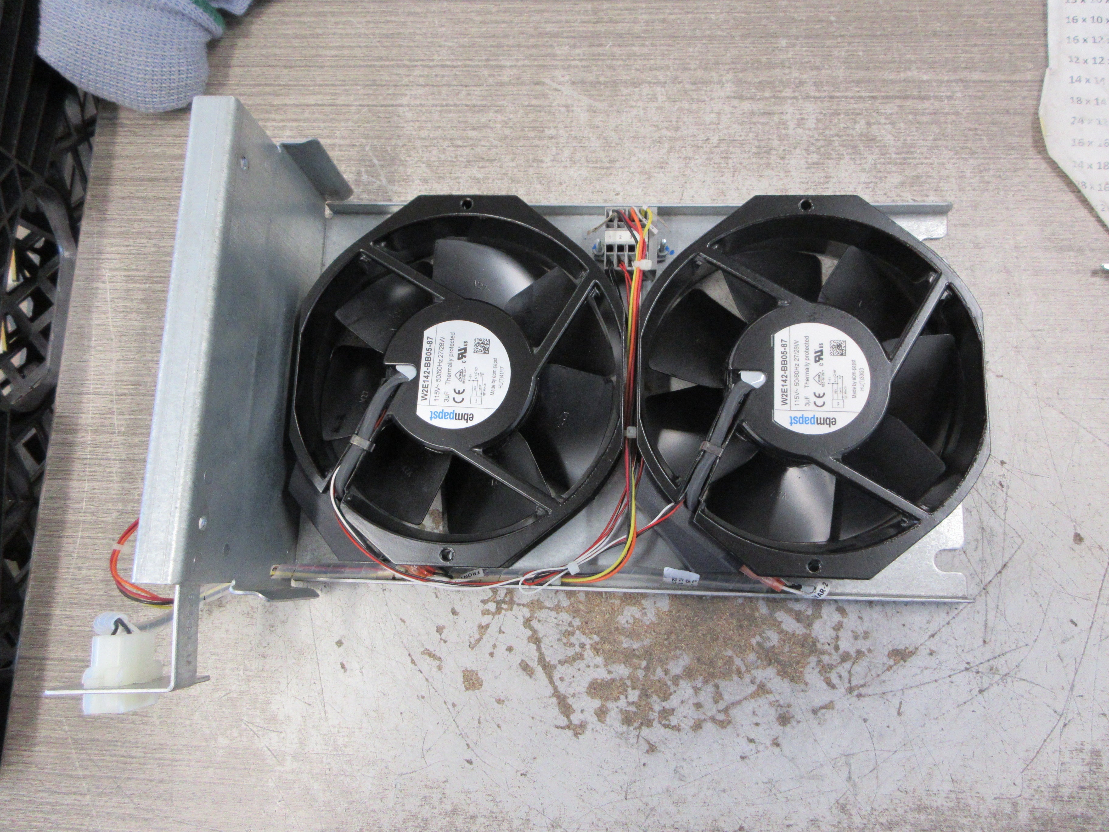 ebmpapst Fan Assembly W2E142-BB05-87 115V 50/60Hz (2) Fans Used