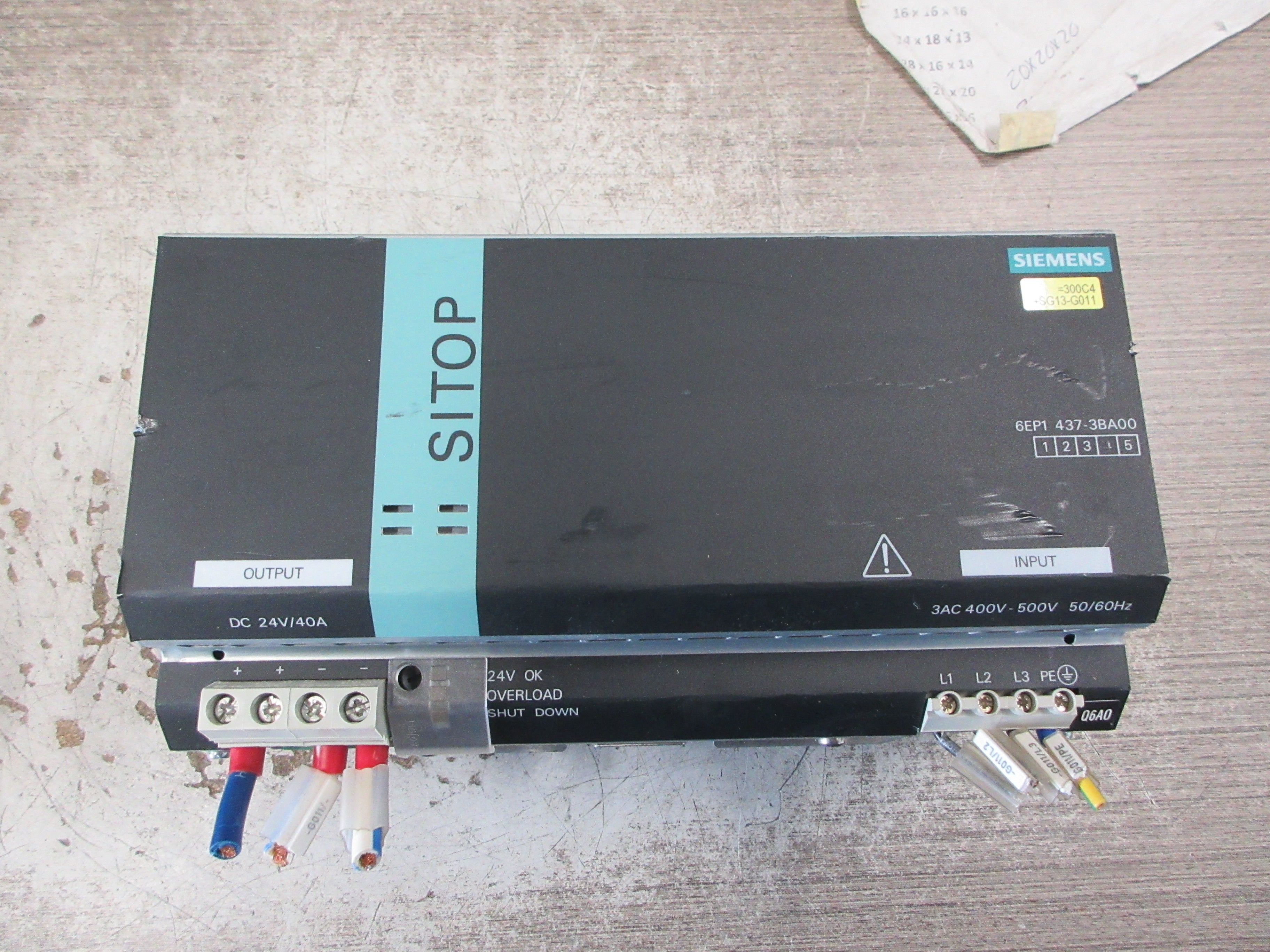 Siemens SITOP Modular Power Supply 6EP1437-3BA00 960W Used