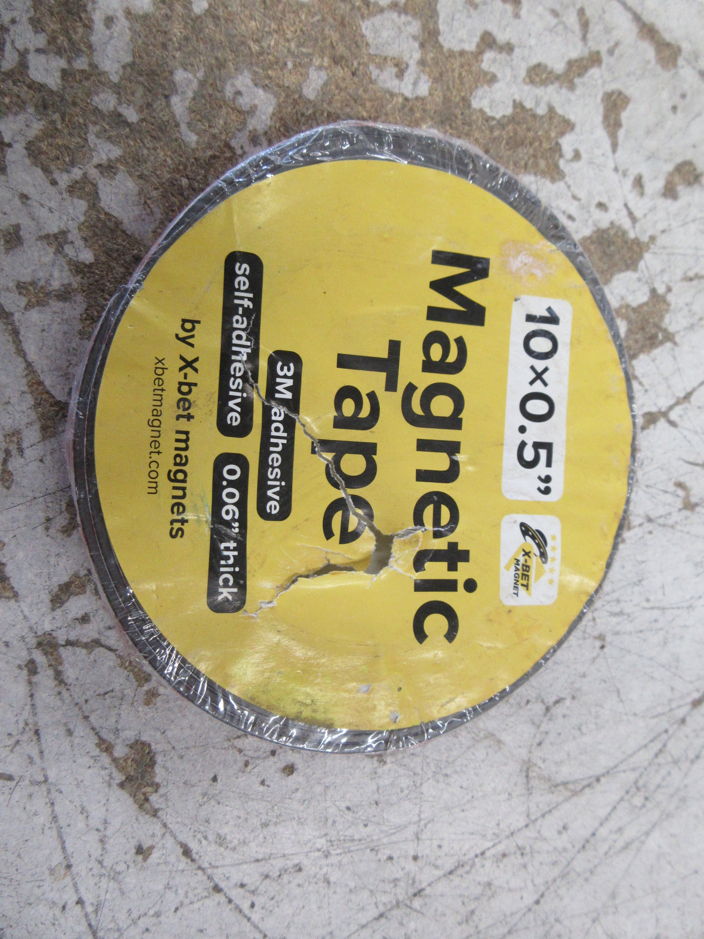 X-Bet Magnet Magnetic Tape Size: 10x0.5" Thickness: 0.06" New Surplus