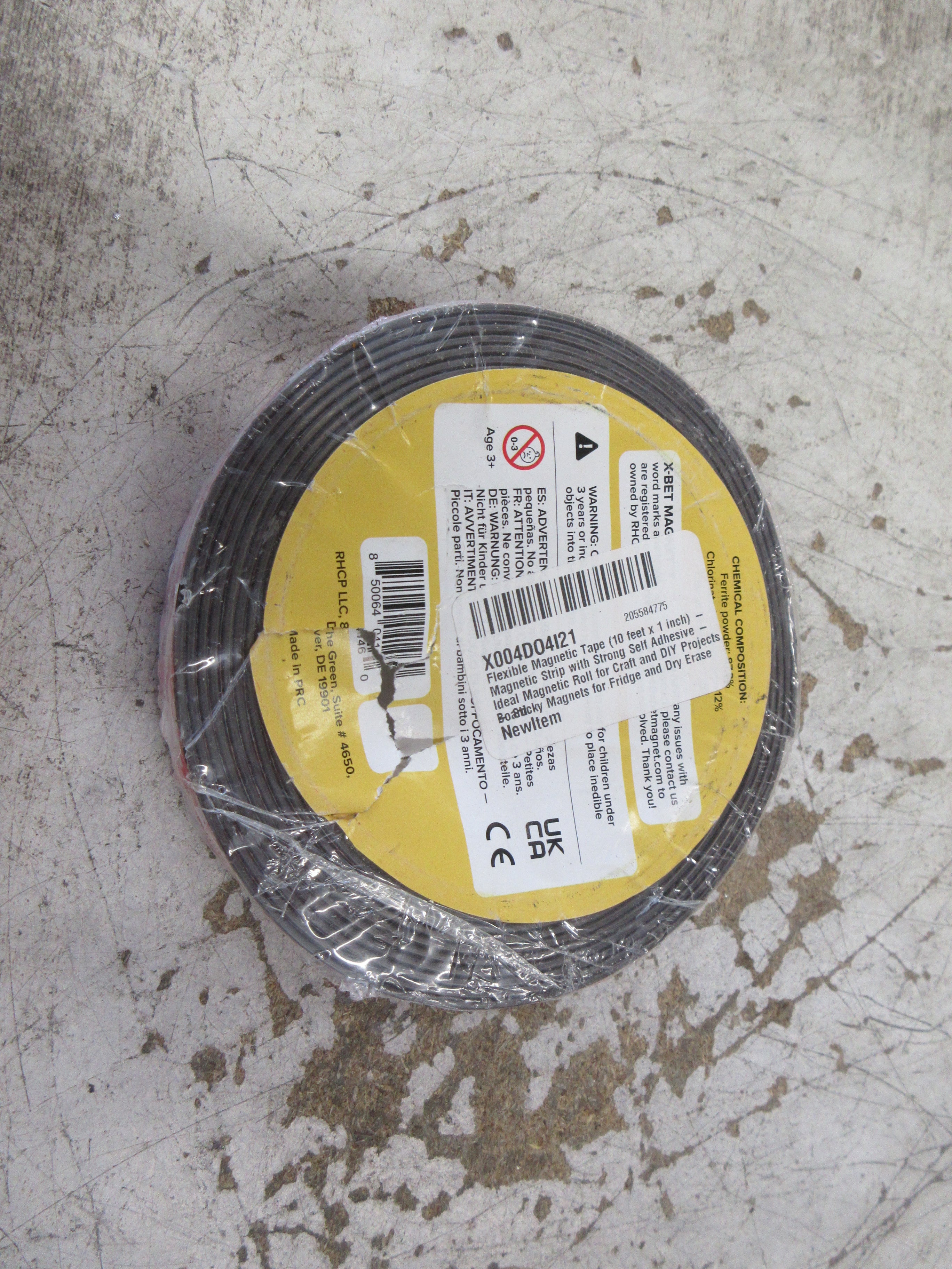 X-Bet Magnet Magnetic Tape Size: 10x1" Thickness: 0.06" 3M Adhesive New Surplus