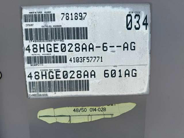 Carrier 48HGE Rooftop Unit 48HGE028AA-6--AG 25 Tons 460V 3Ph Used