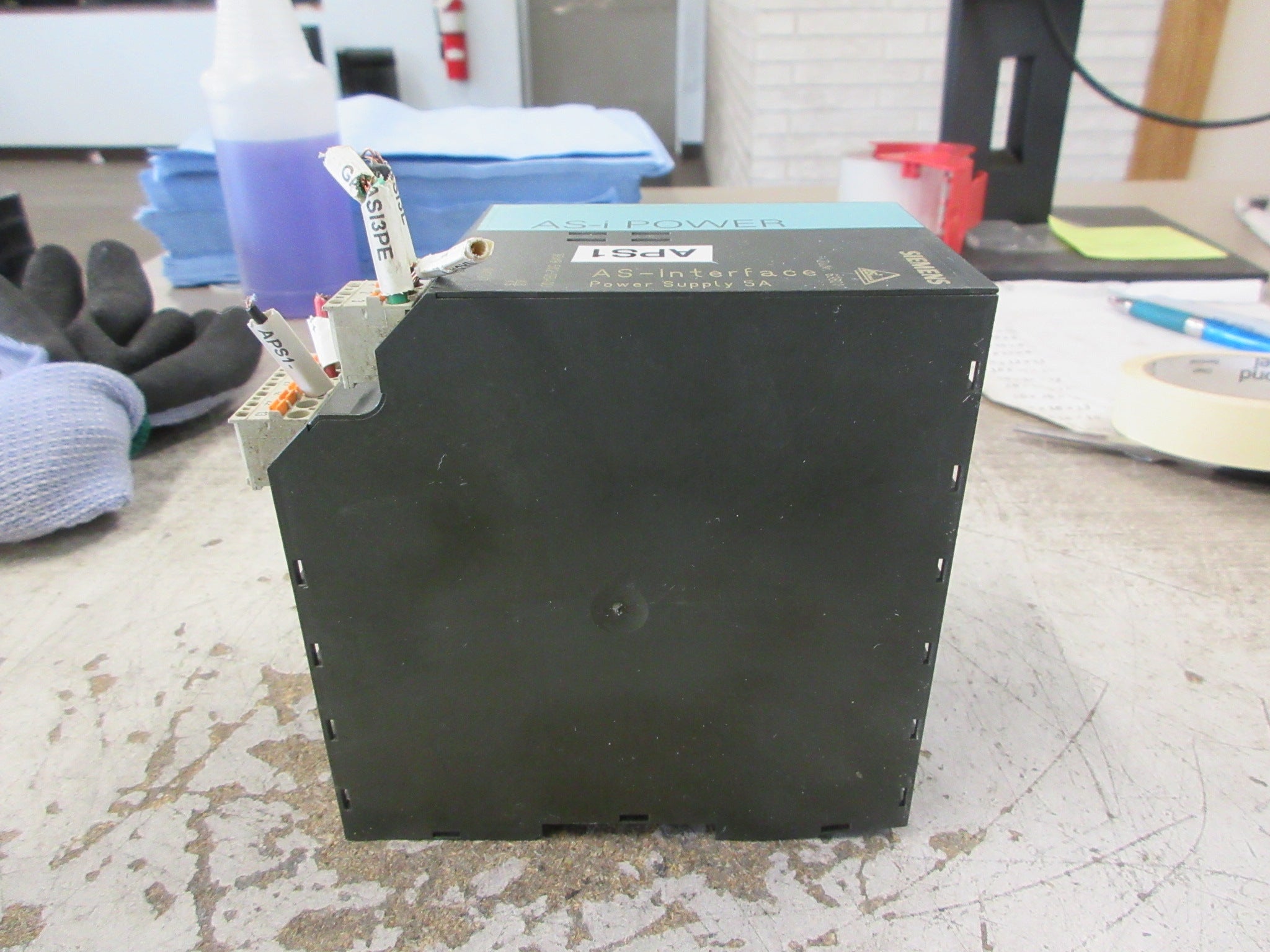 Siemens AS-Interface Power supply 3RX9 502-0BA00 *Broken DIN-Rail Mount* Used