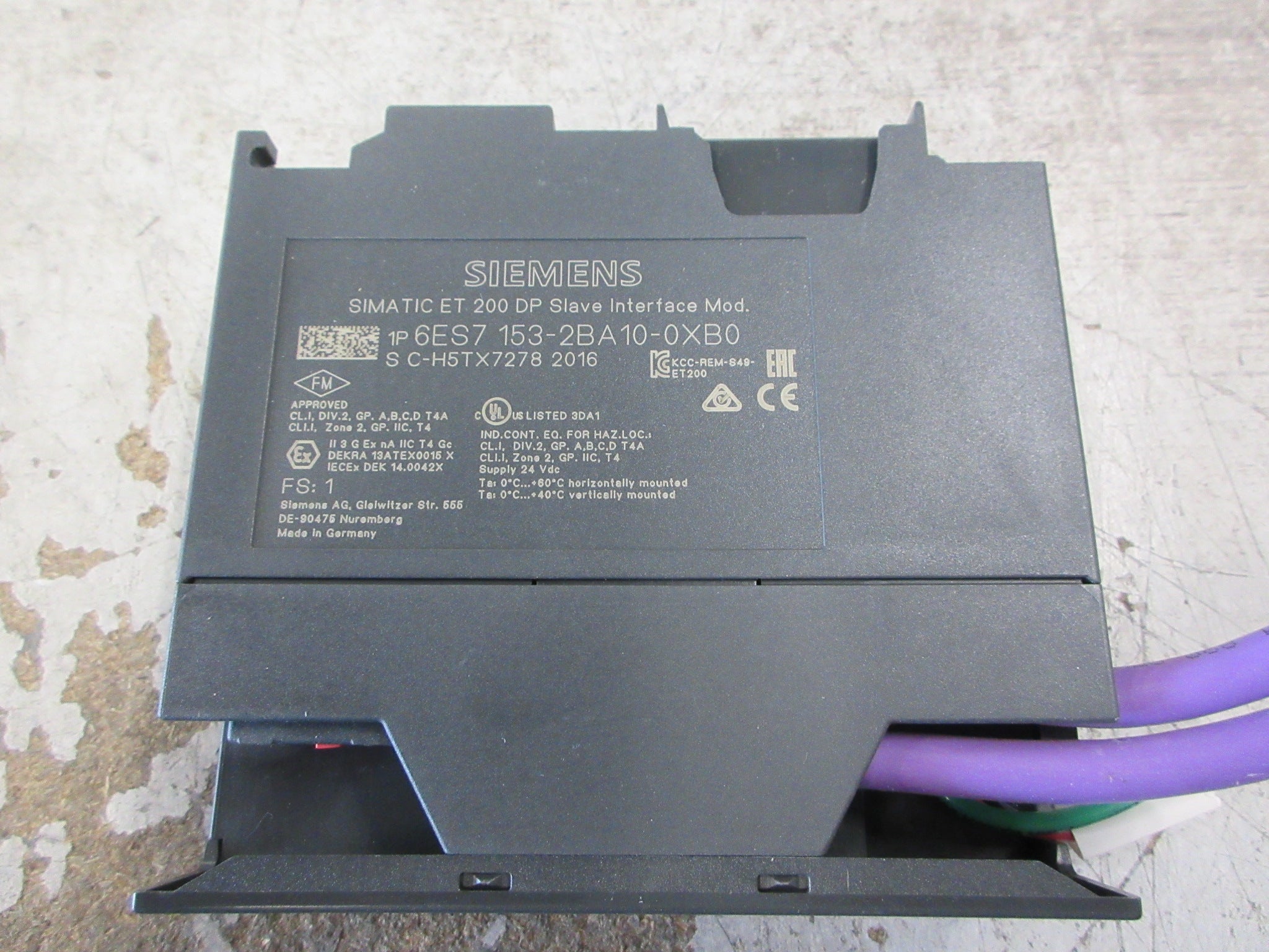 Siemens Simatic ET 200 DP Slave Interface Module 6ES7 153-2BA10-0XB0 FS: 1 Used