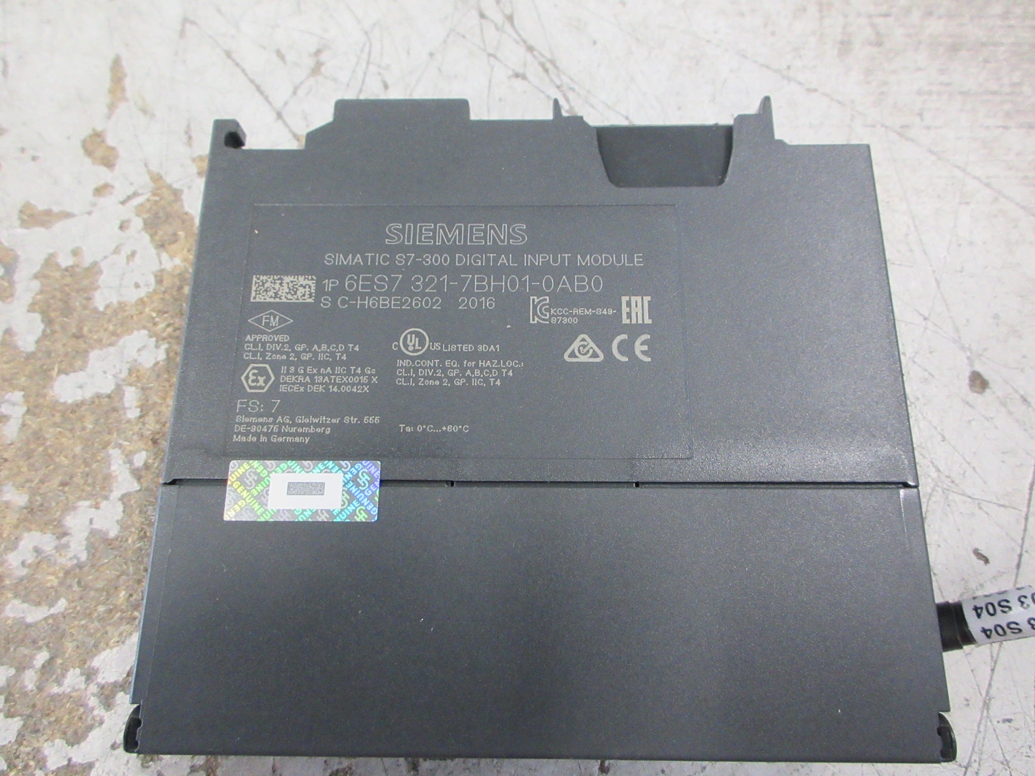 Siemens Simatic S7 Digital Input Module 6ES7 321-7BH01-0AB0 FS: 7 Used