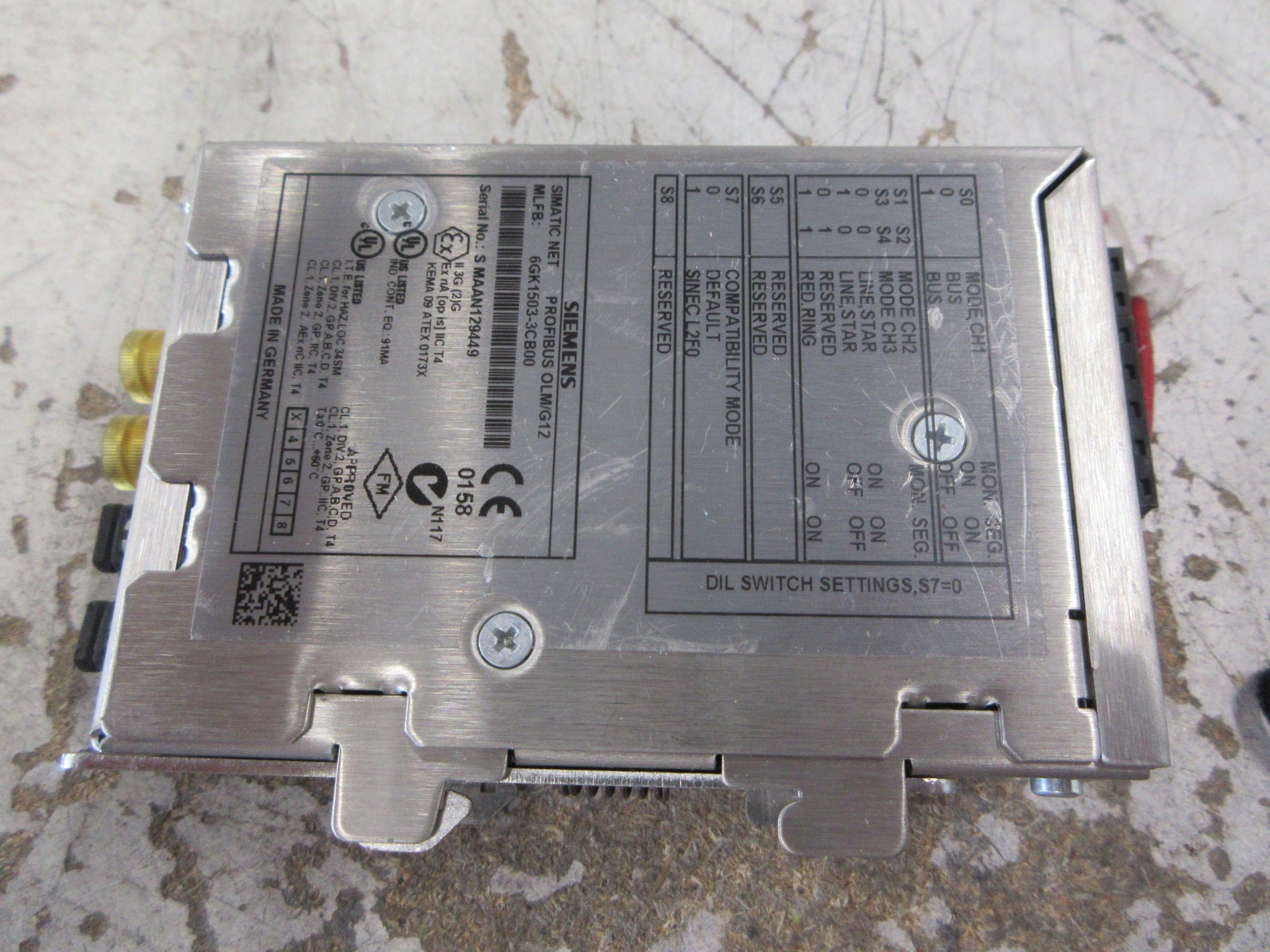 Siemens Simatic Net Profibus OLM/G12 Optical Link Module 6GK1503-3CB00 Used