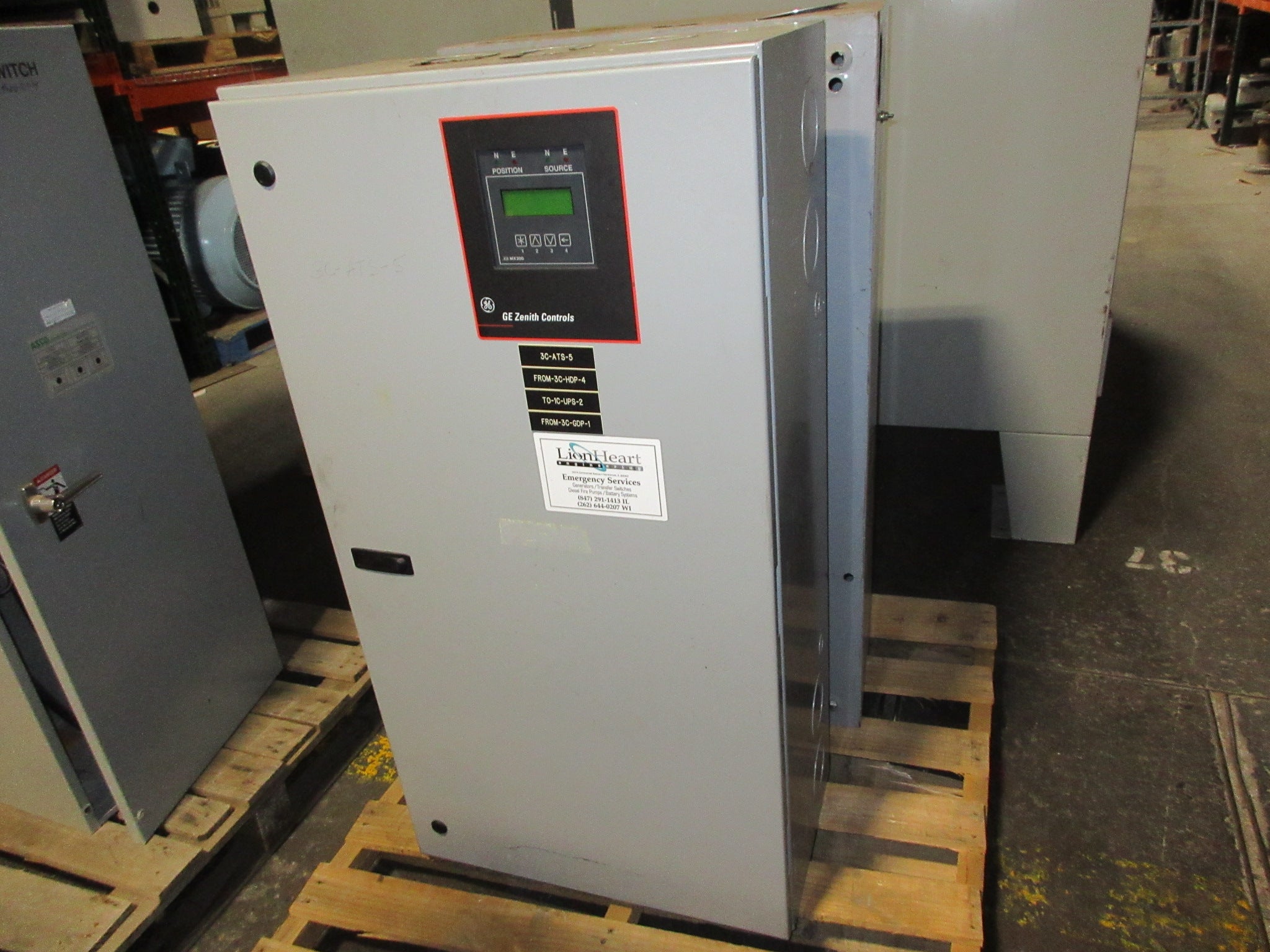 GE Zenith Automatic Transfer Switch ZTS2L40EC-5 400A 480V 60Hz 3Ph Used