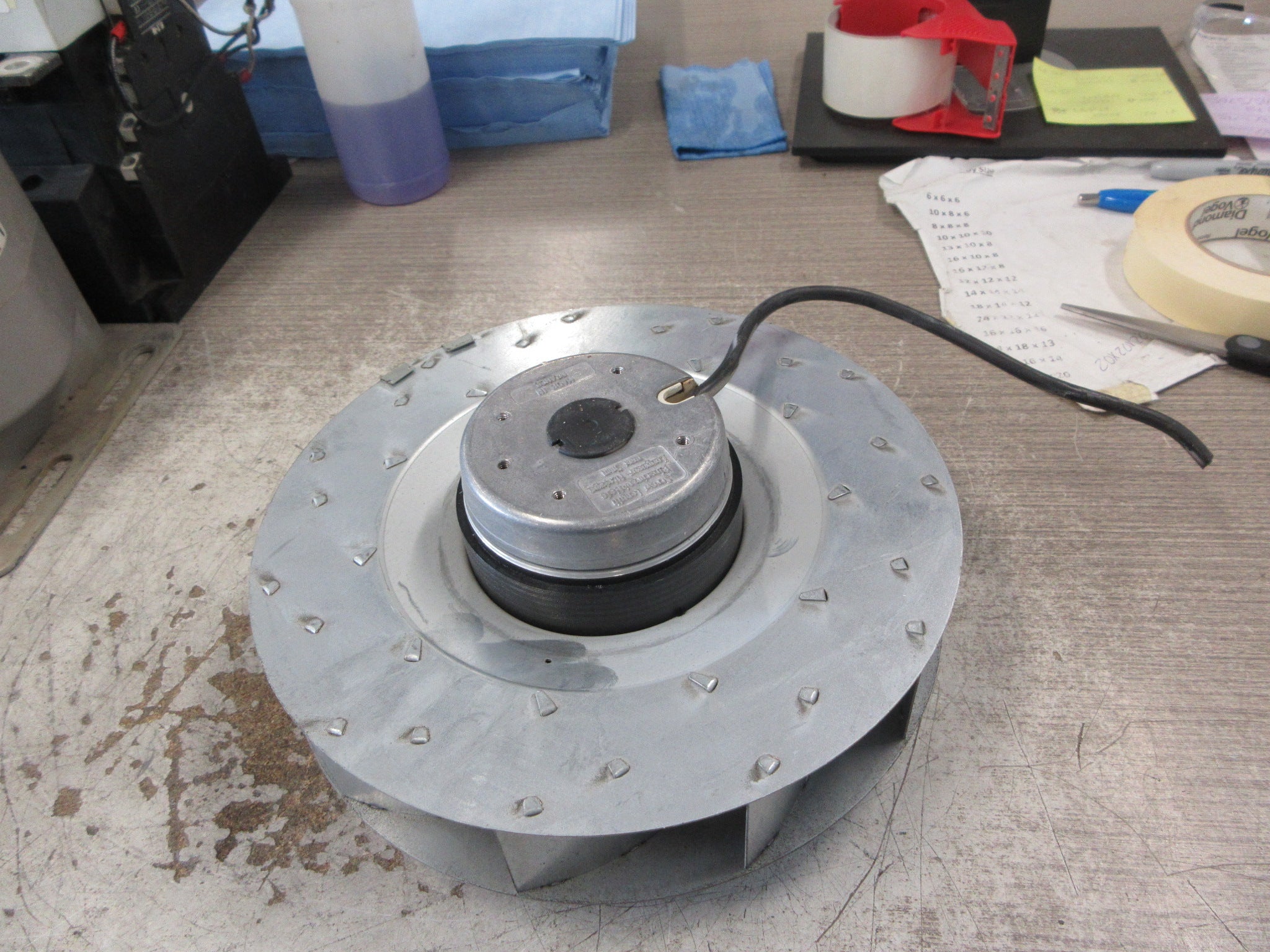 Ecofit Centrifugal Blower Fan 2RREu35 225x40R 2735/3165RPM 115V 50/60Hz Used