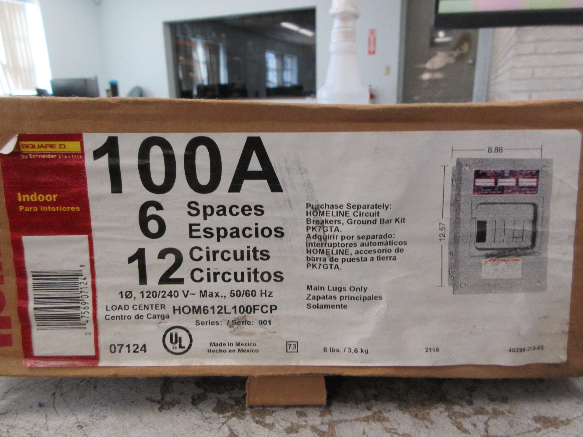 Square D Home Line Indoor Load Center HOM12L100FCP Ser. 001 100A New Surplus