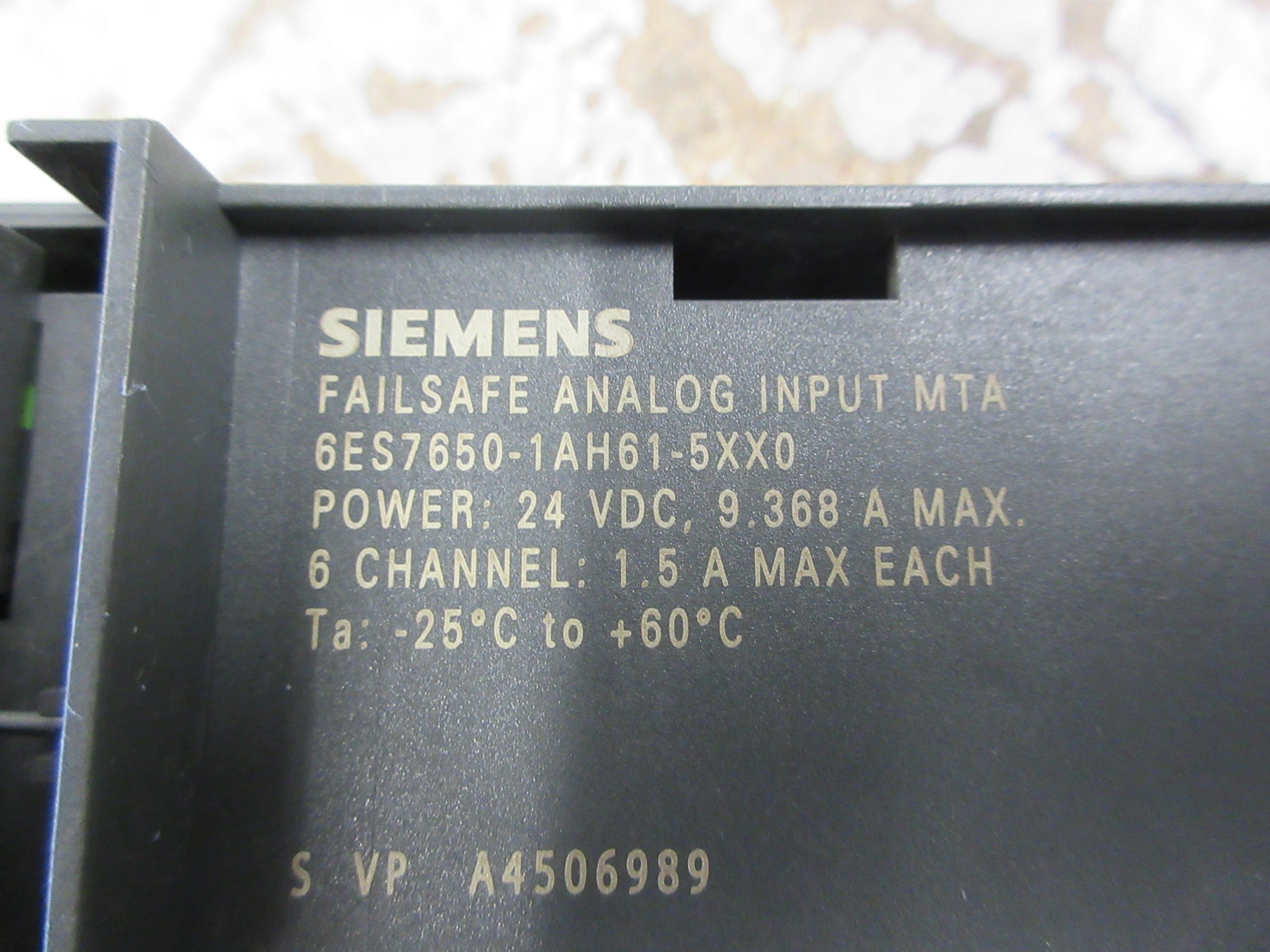 Siemens Failsafe Analog Input MTA 6ES7650-1AH61-5XX0 6-Ch Used