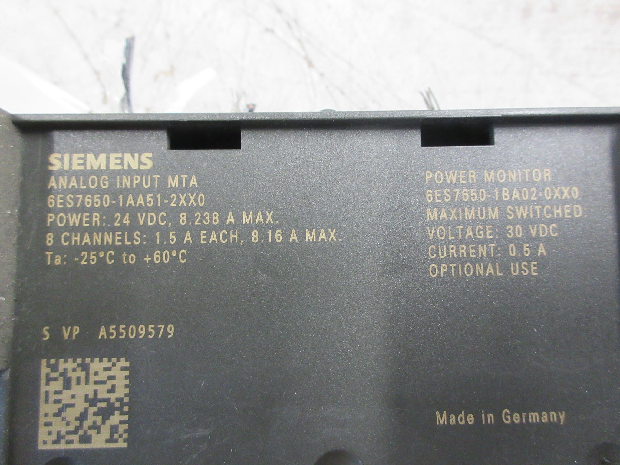 Siemens Analog Input MTA 6ES7650-1AA51-2XX0 8-Ch Used