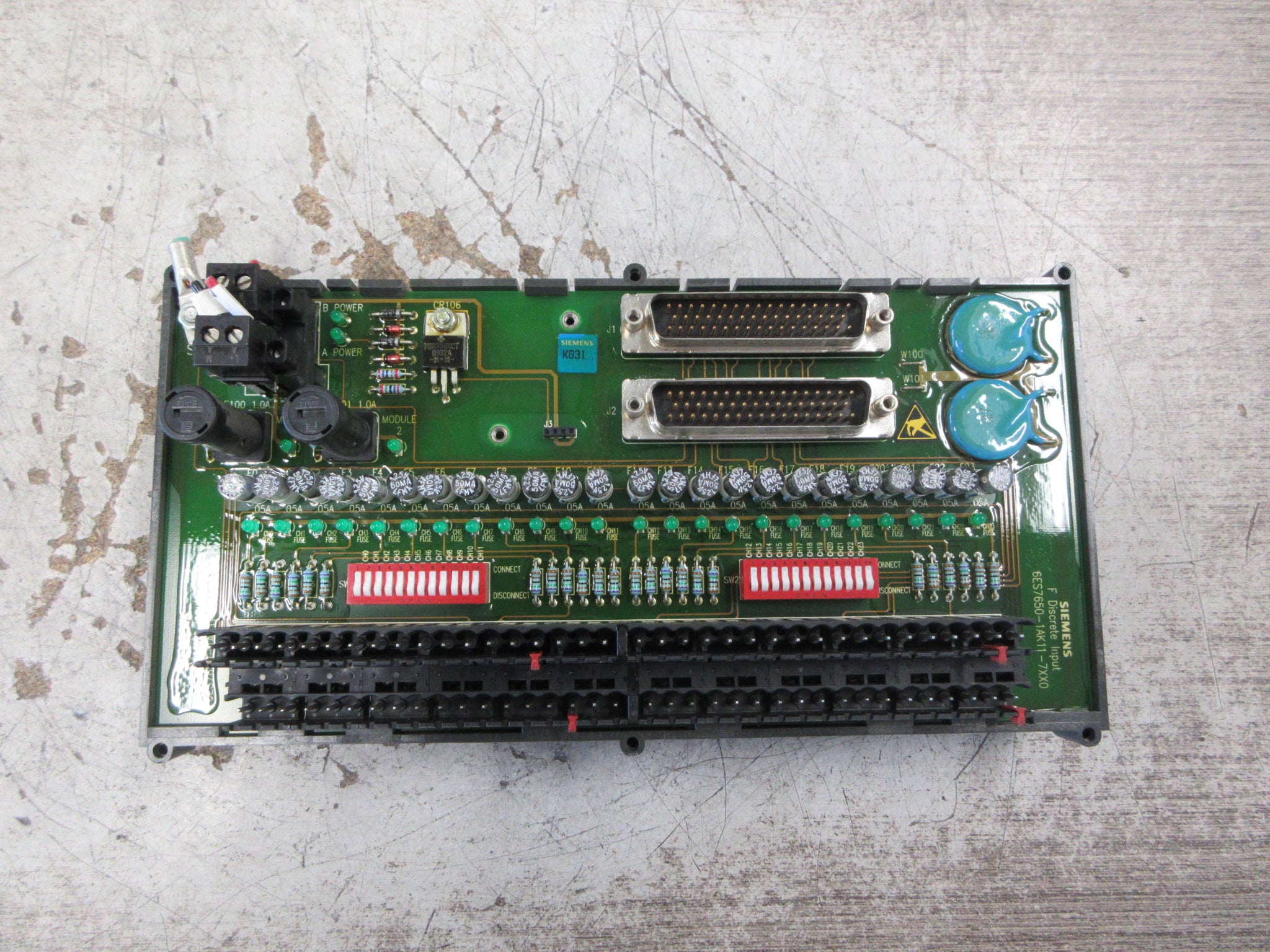 Siemens Failsafe Discrete Input MTA 6ES7650-1AK11-7XX0 24-Ch Used