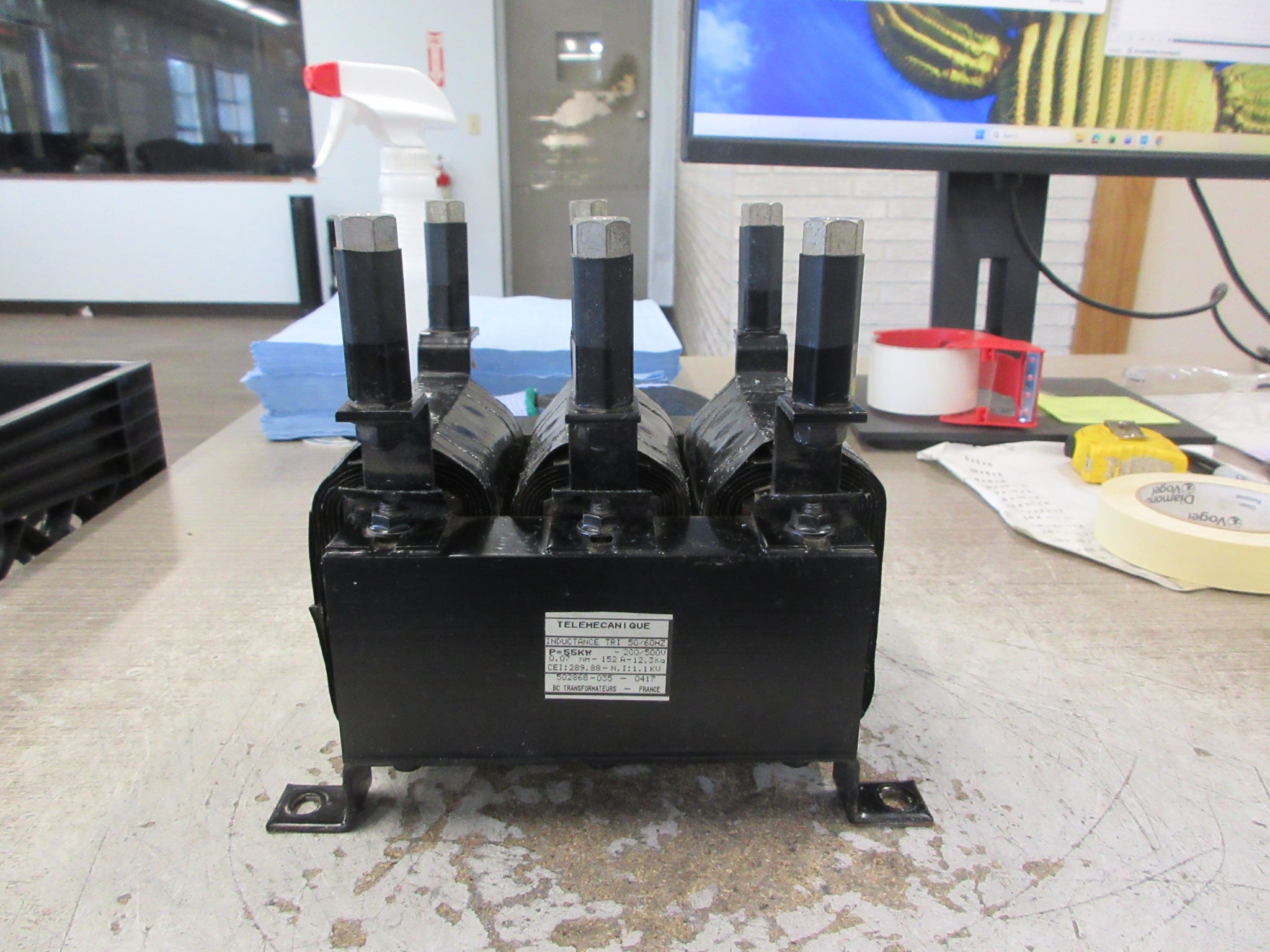 Telemecanique Reactor 502868-035-0417 0.07mH 152A 200/500V 50/60Hz Used