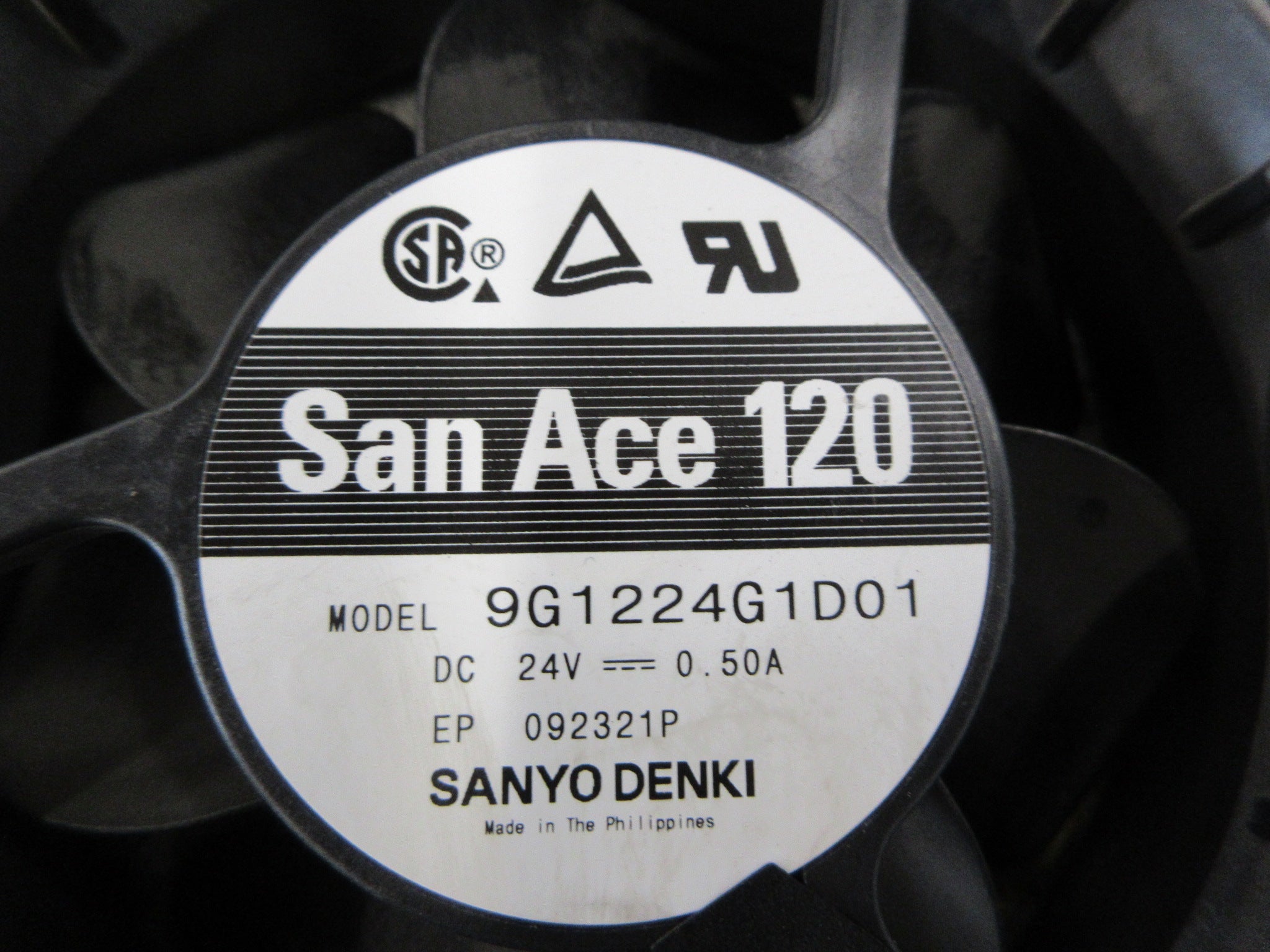 Sanyo Denki San Ace 120 Axial Fan 9G1224G1D01 24VDC 0.50A Used