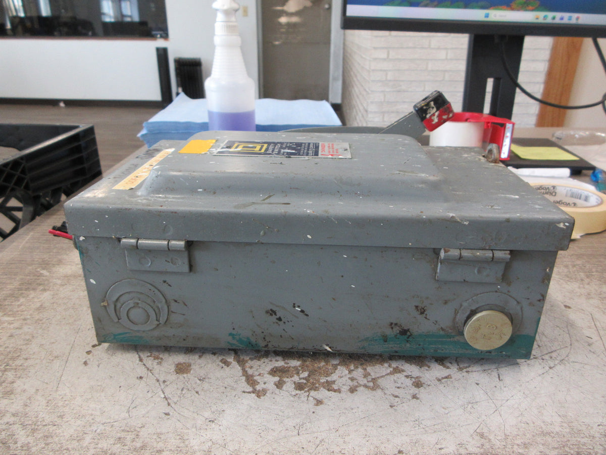 Square D Fusible Safety Switch/Disconnect H-321-N Ser. E1 30A 240V 3P Used