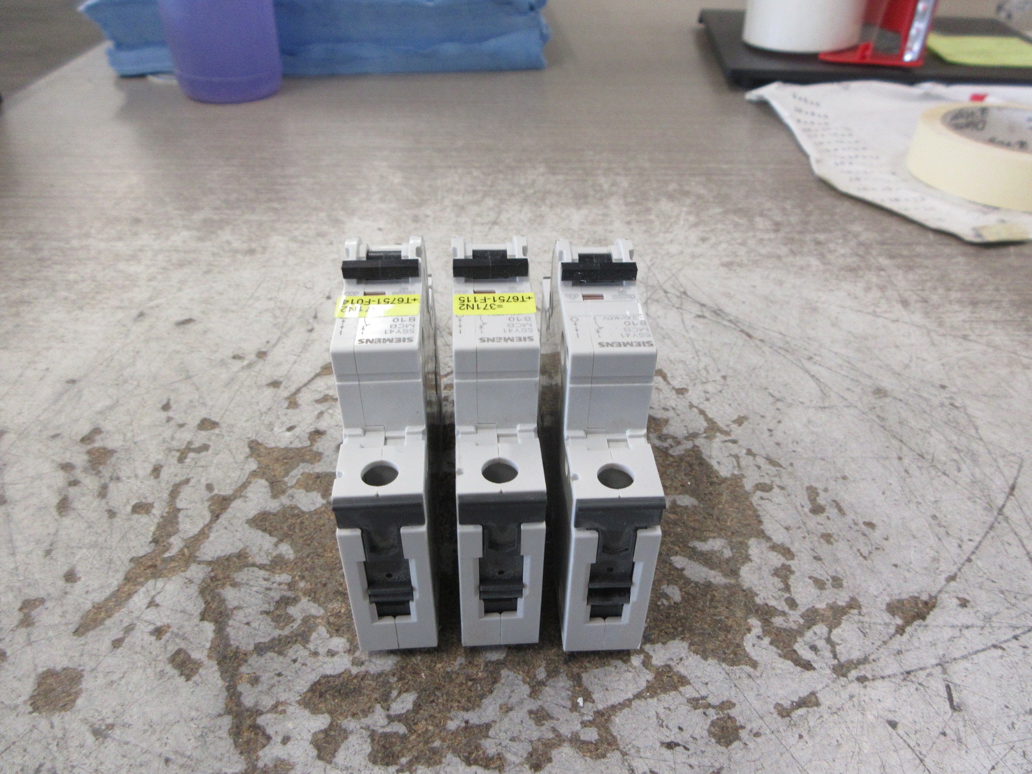 Siemens Circuit Breaker 5SY4110-6 10A 230/400V 1P *Lot of 3* Used