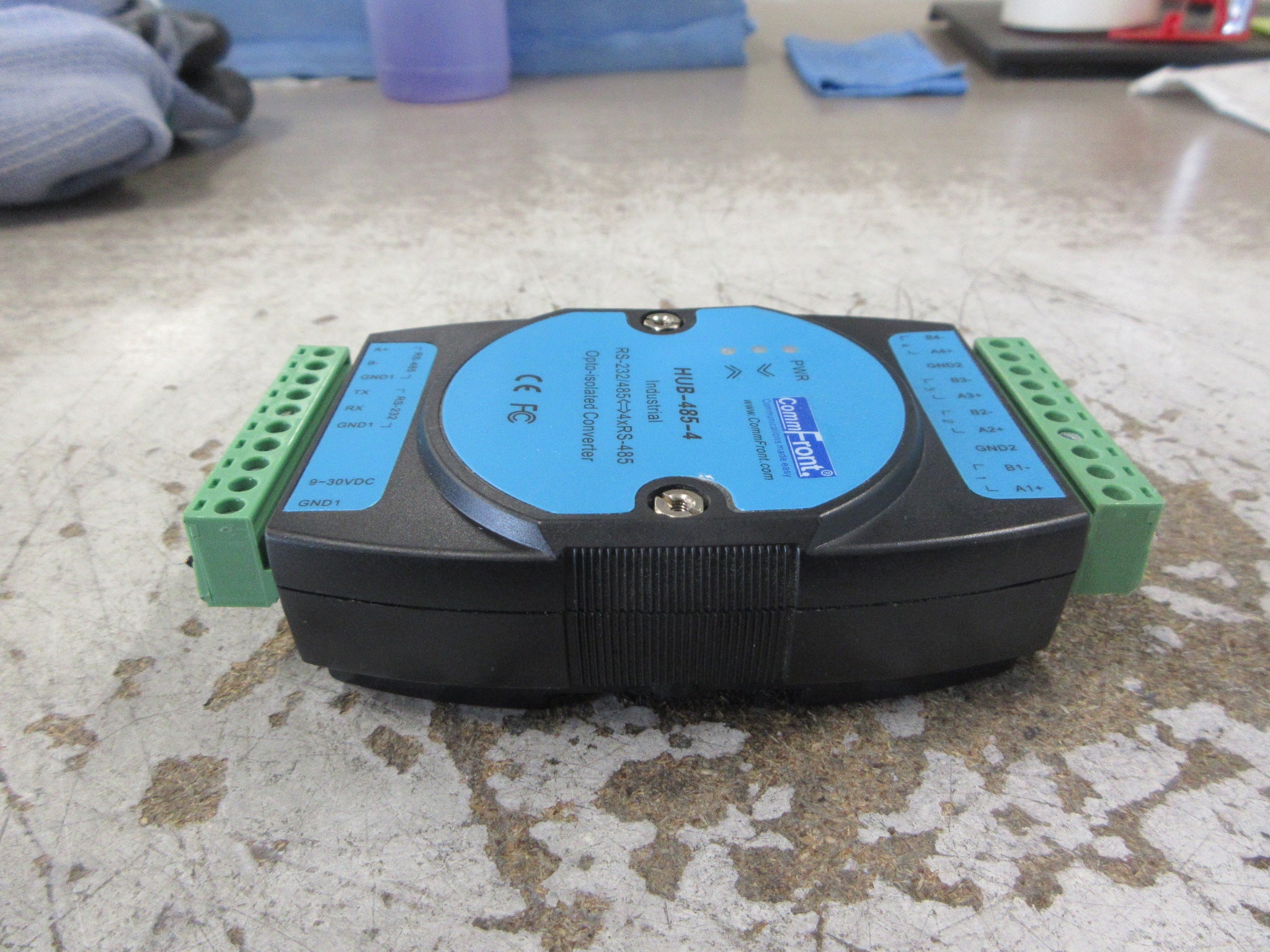CommFront Industrial Opto-Isolated Converter HUB-485-4 Used