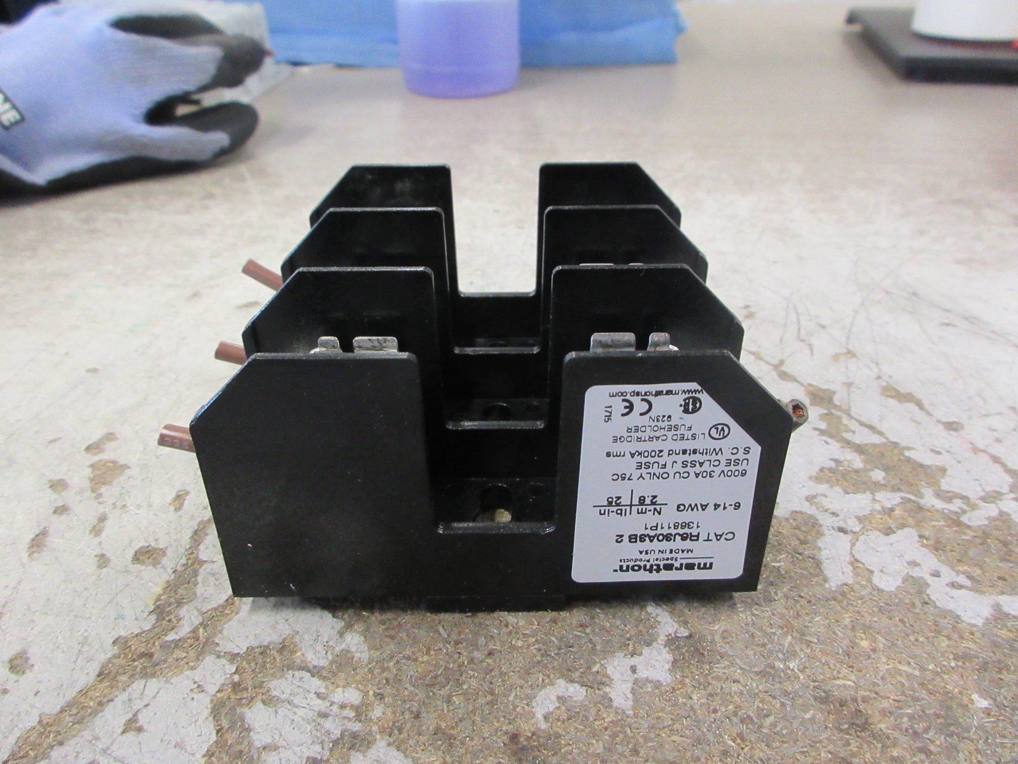 Marathon Fuseholder R6J30A3B2 30A 600V 3P Used
