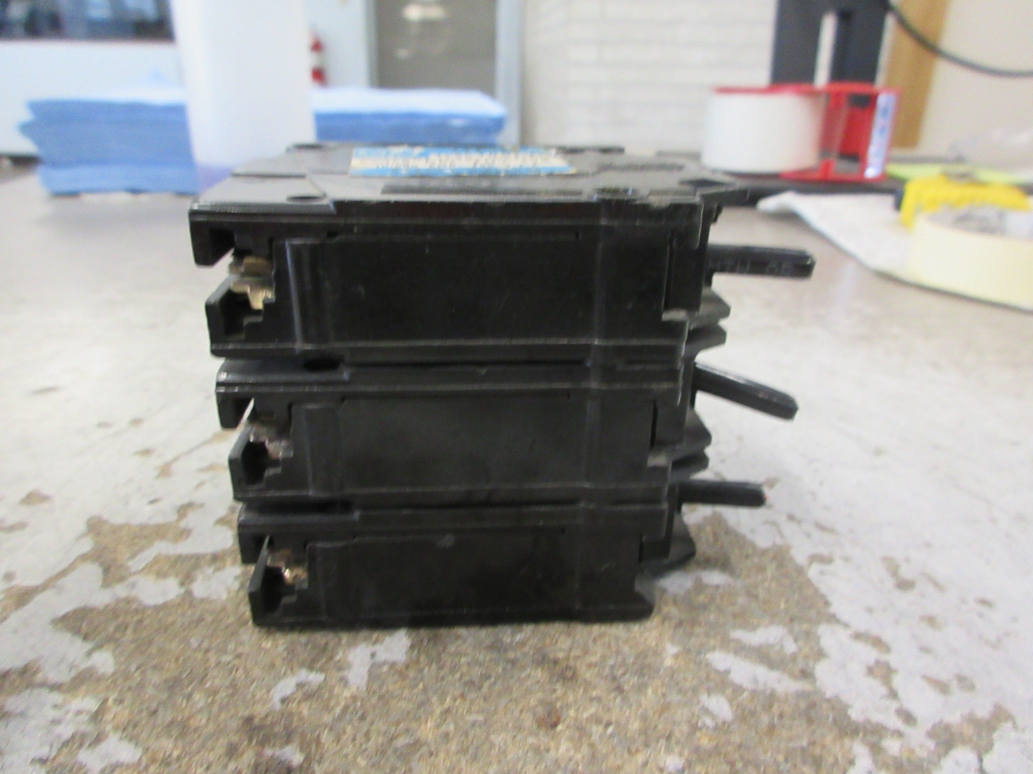 GE Clip-On Circuit Breaker THQL32050 50A 240V 3P *Chipped Base* Used