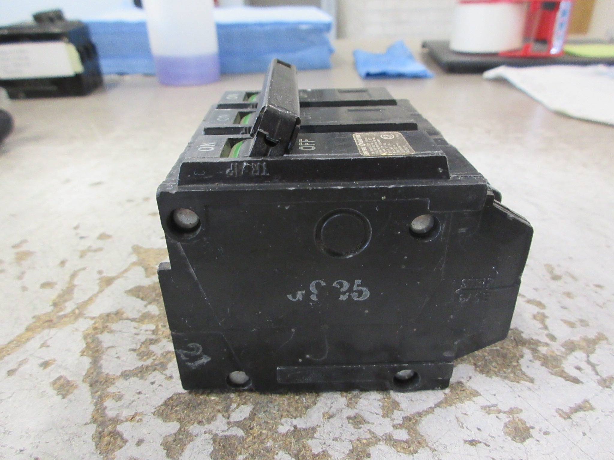 GE Clip-On Circuit Breaker THQL32020 20A 240V 3P Used