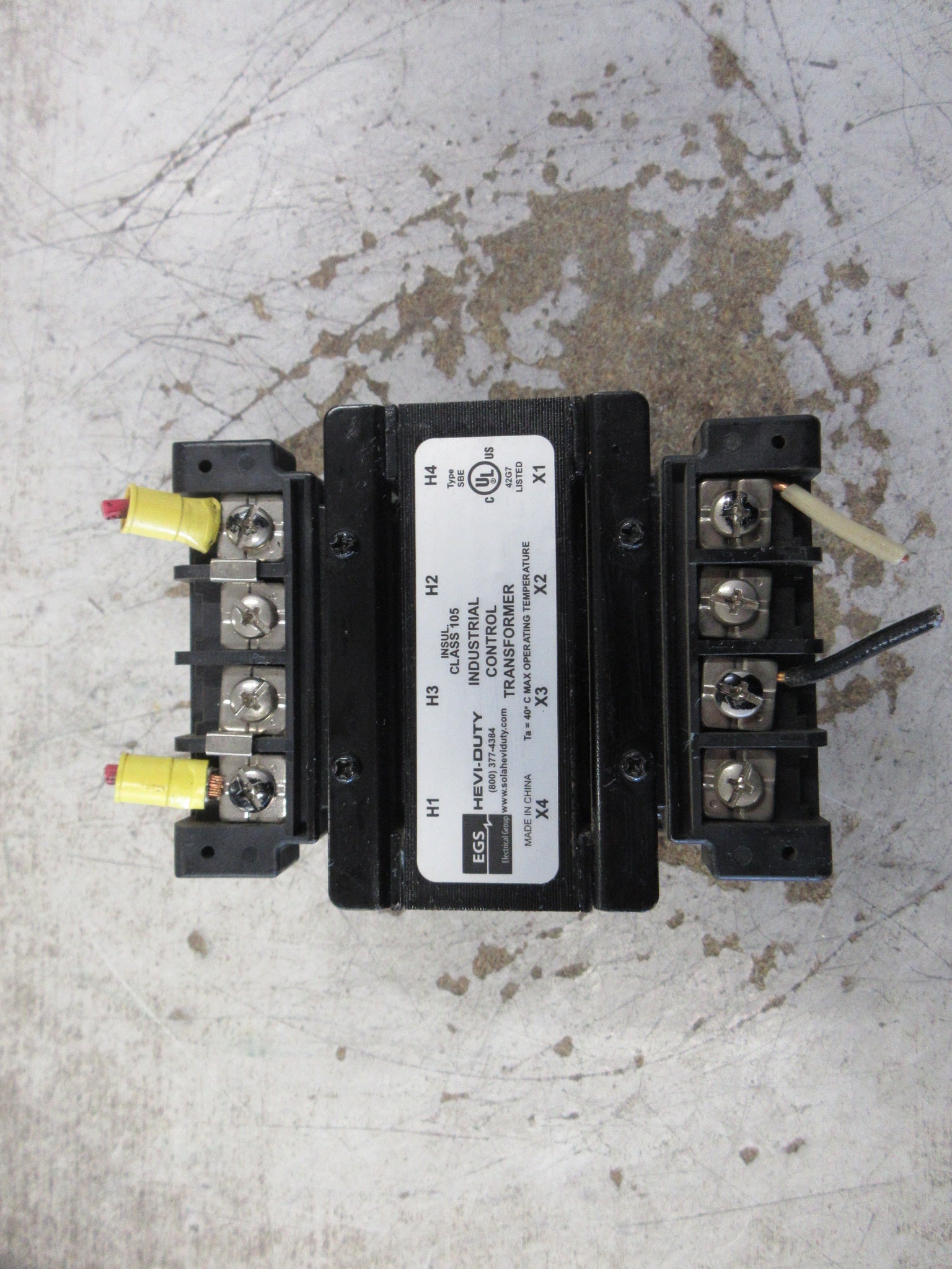 Hevi-Duty Control Transformer E050TF 50VA Pri: 200-277/380-600V Used