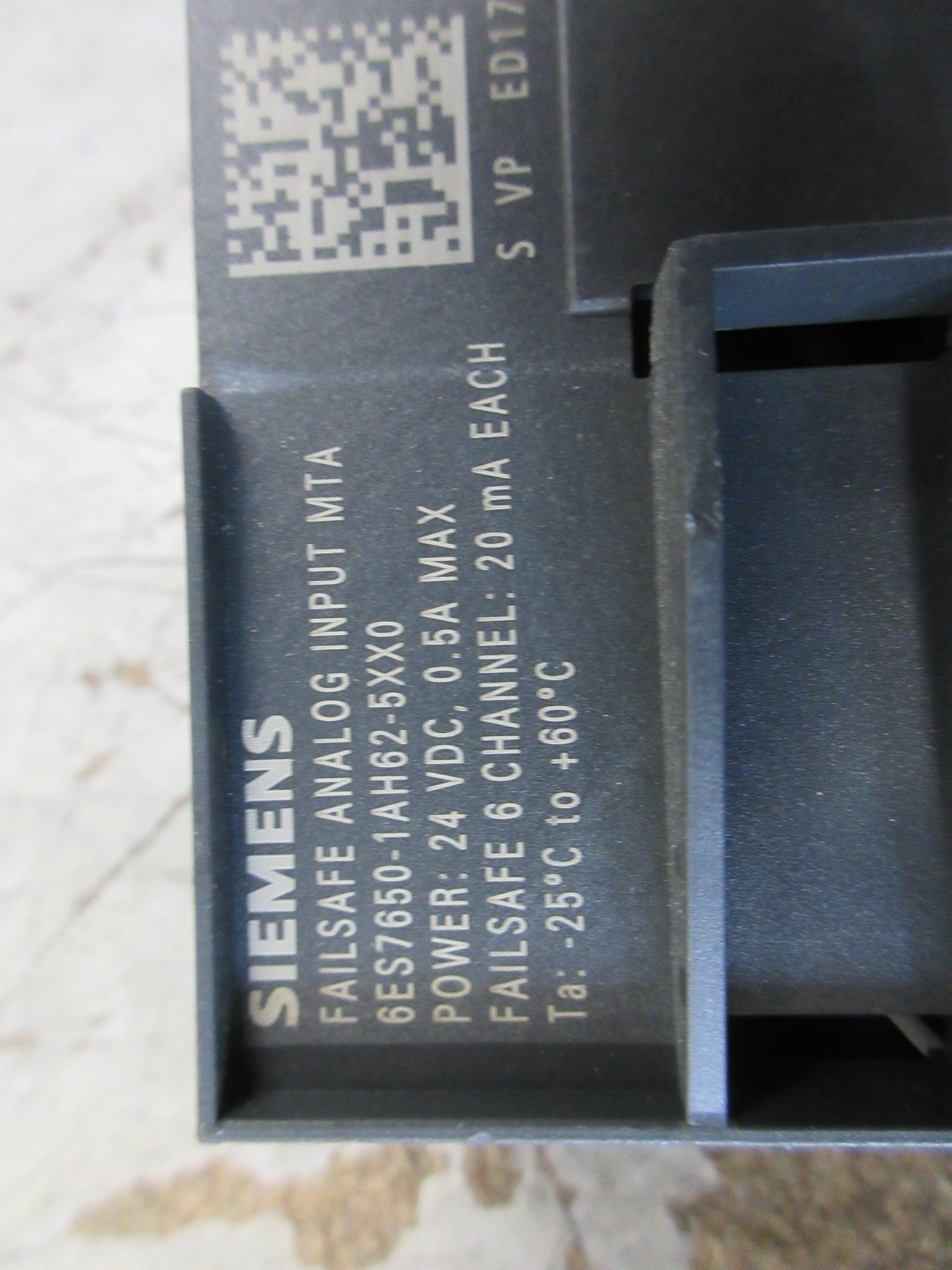 Siemens FailSafe Analog Input MTA 6ES7650-1AH62-5XX0 6-Ch 24VDC 0.5A Used