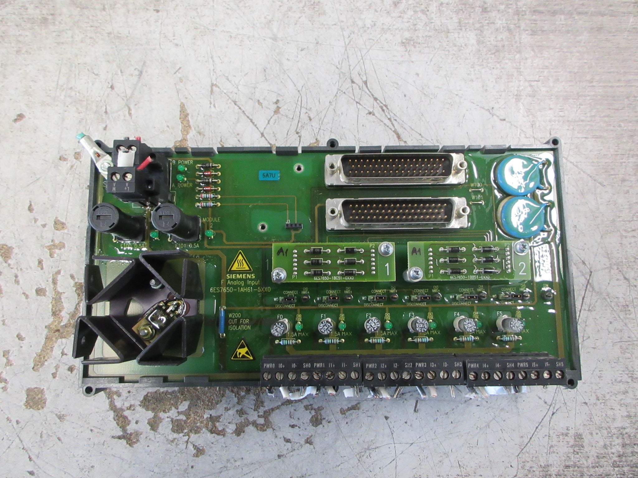 Siemens FailSafe Analog Input MTA 6ES7650-1AH61-5XX0 6-Ch 9.368A 24VDC Used