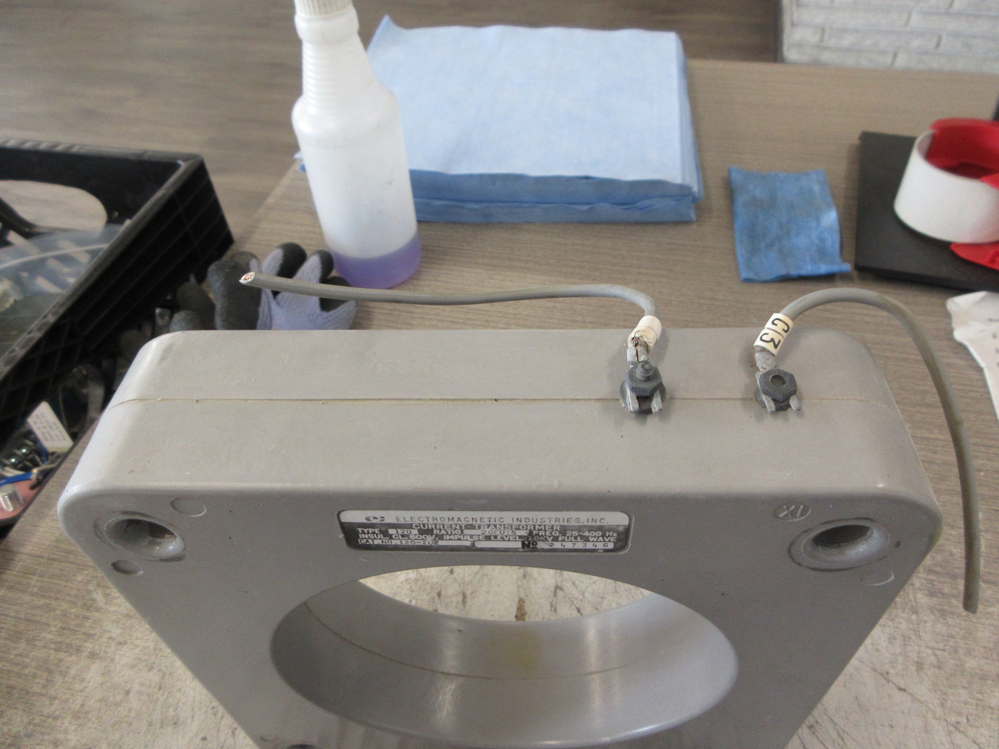 Electromagnetic Industries Current Transformer 120-202 Ratio 2000:5A 600V Used