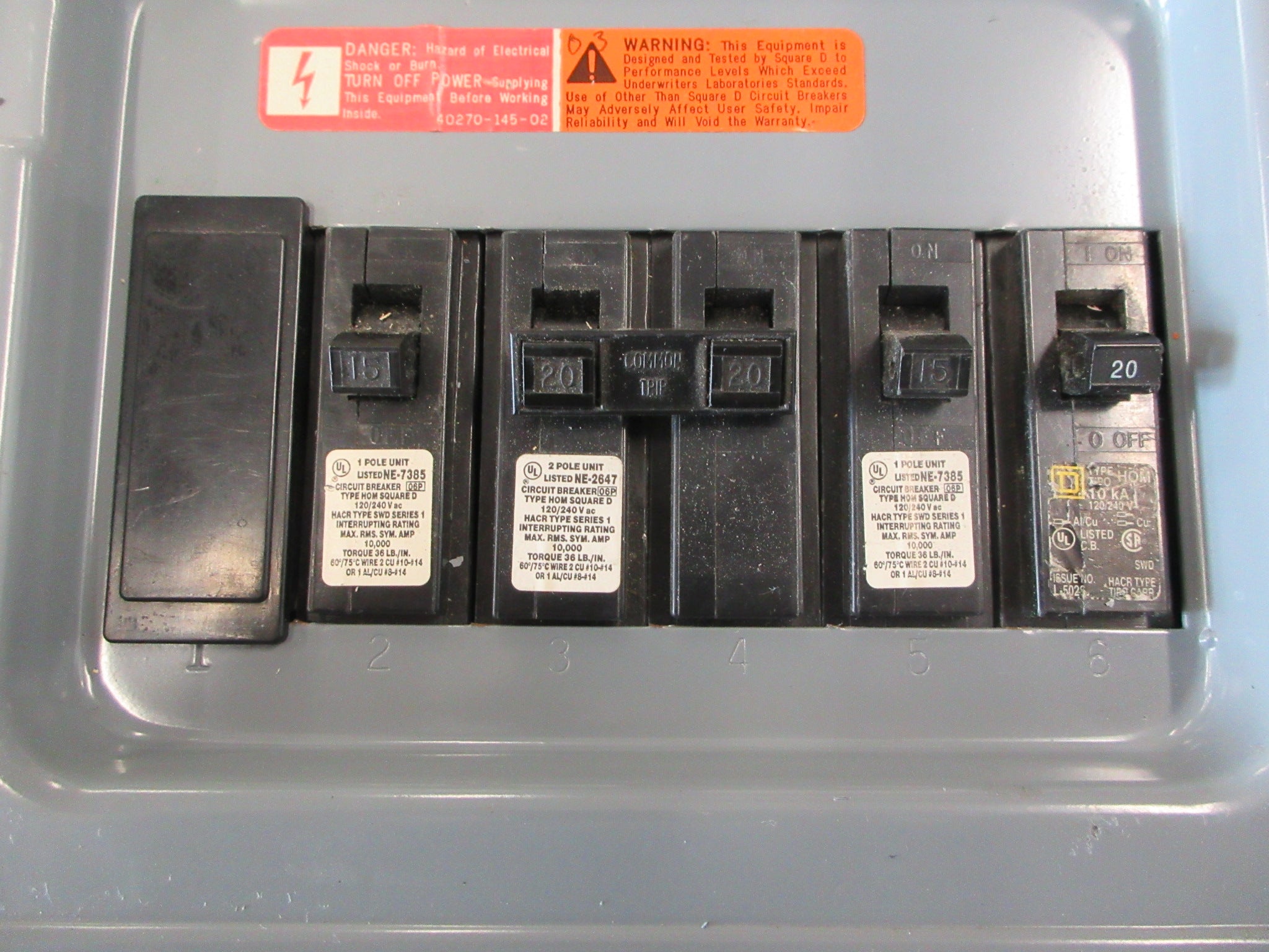 Homeline Main Lug Circuit Breaker Panel HOM6-12L100 Mains 100A Max Used