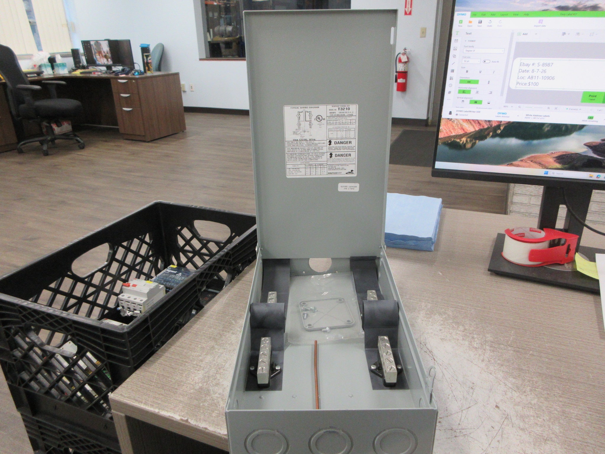 Midwest Electric 3R Terminal Box T3210 100A 120/240V 3Ph *No Box* New Surplus