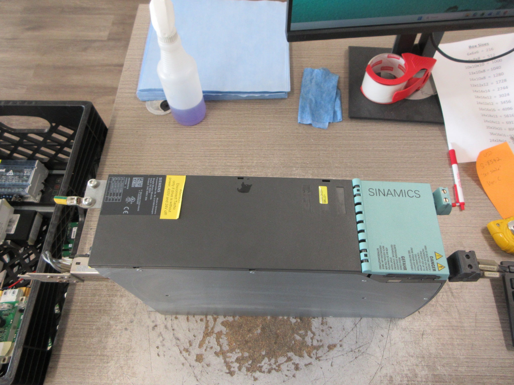 Siemens Single Motor Module 6SL3120-1TE23-0AA3 Ver.C Input: 600VDC Used