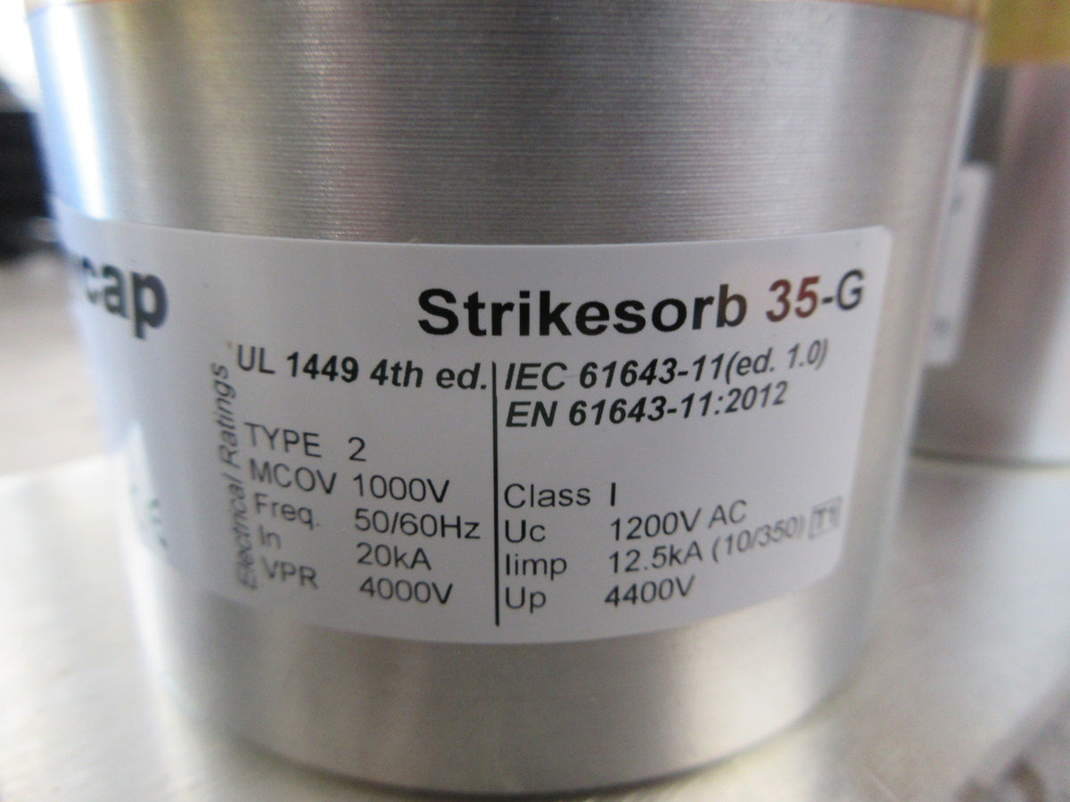 Raycap Strikesorb Surge Suppressor Assembly 35-G MCOV: 1000V VPR: 4000V Used