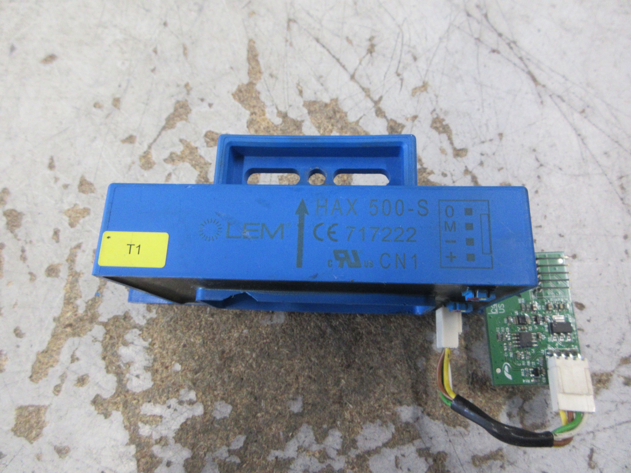 LEM Current Sensor HAX 500-S 500A W/ Converter Card *Chipped Case* Used