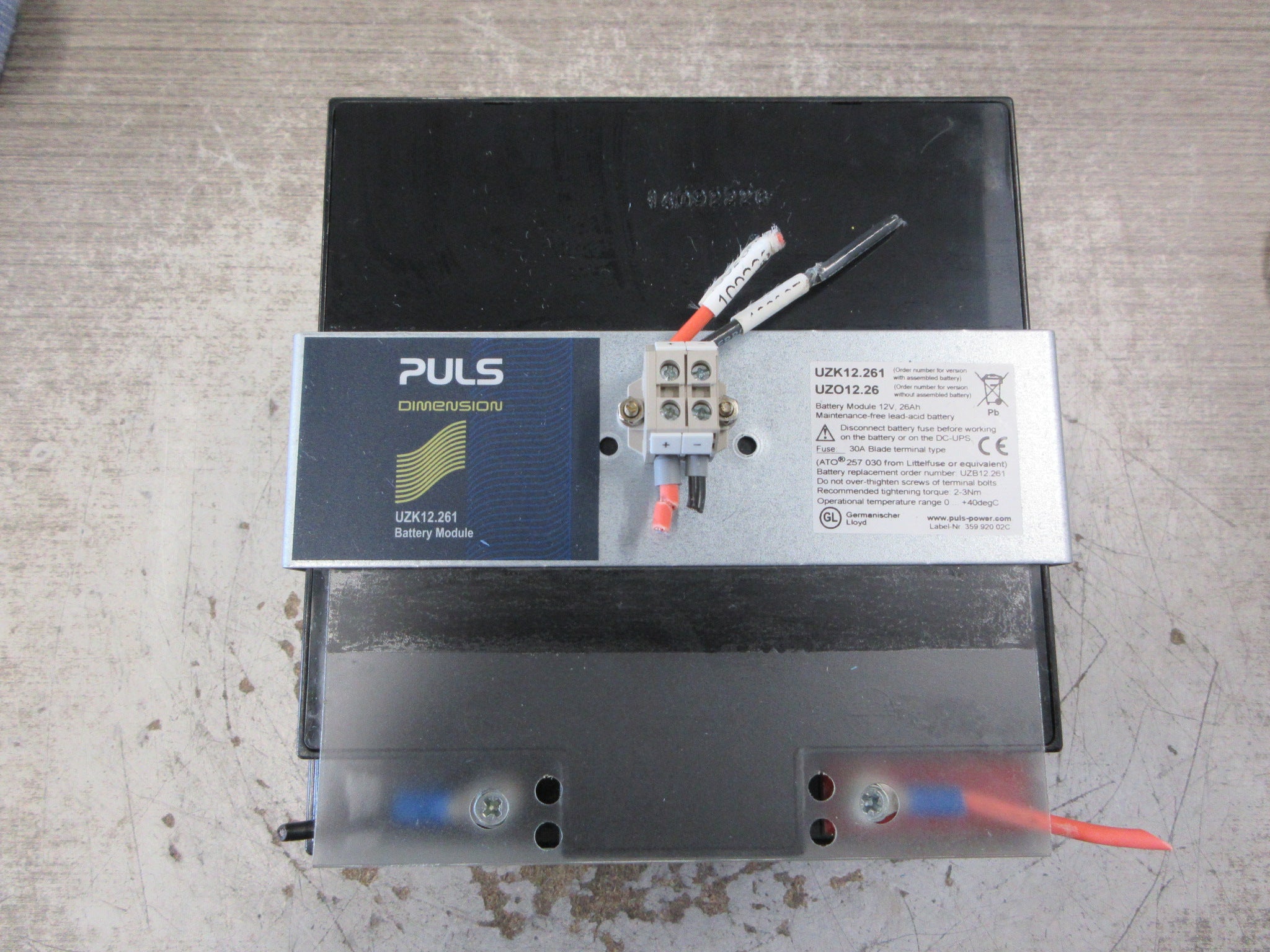 Puls Dimension Battery Module UZK12.261 12V 26Ah Lead-Acid Battery Used