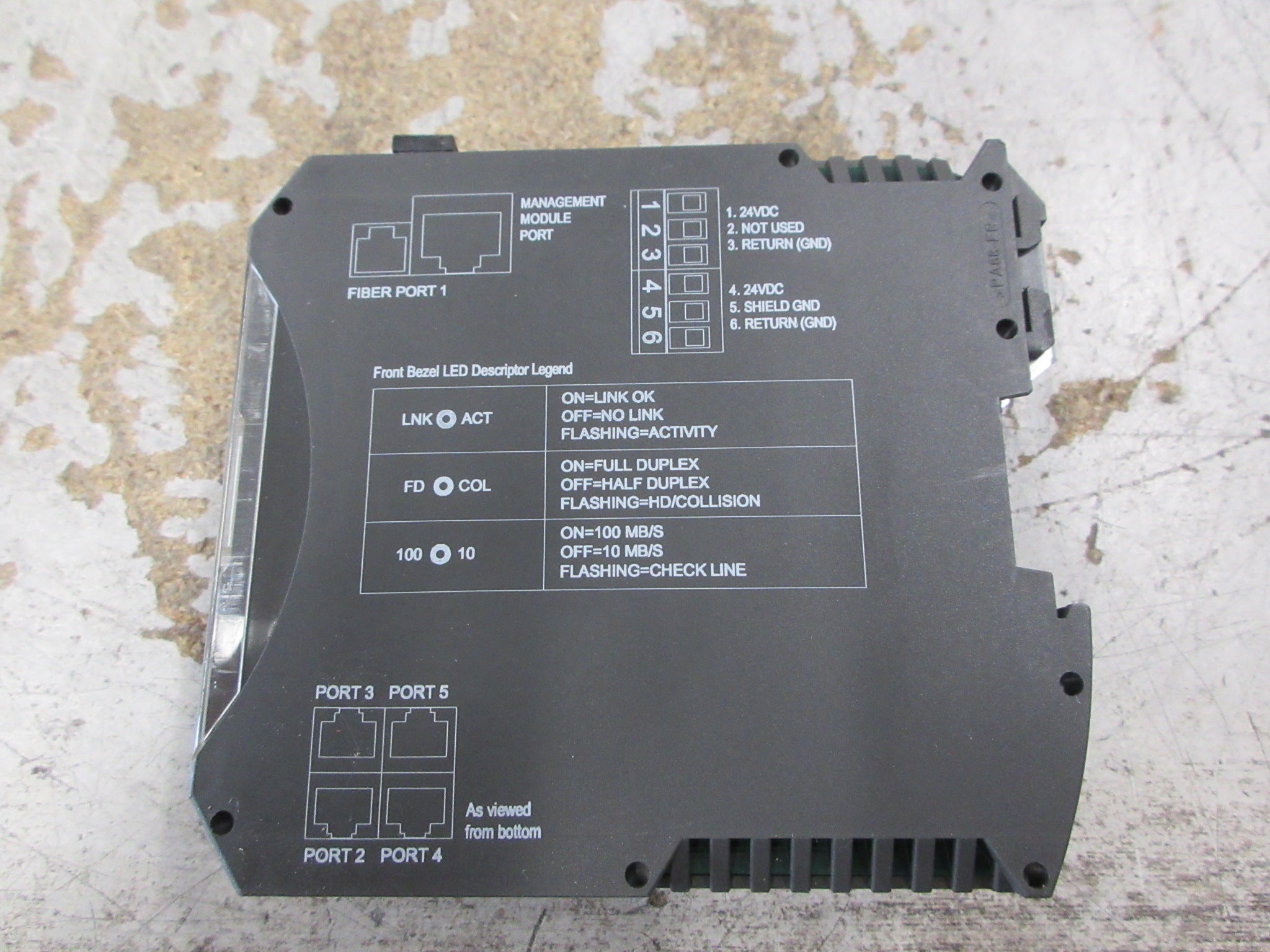Emerson KJ1710X1-BA1 Single Port Fiber Switch 12P3305X052 Rev. E Used