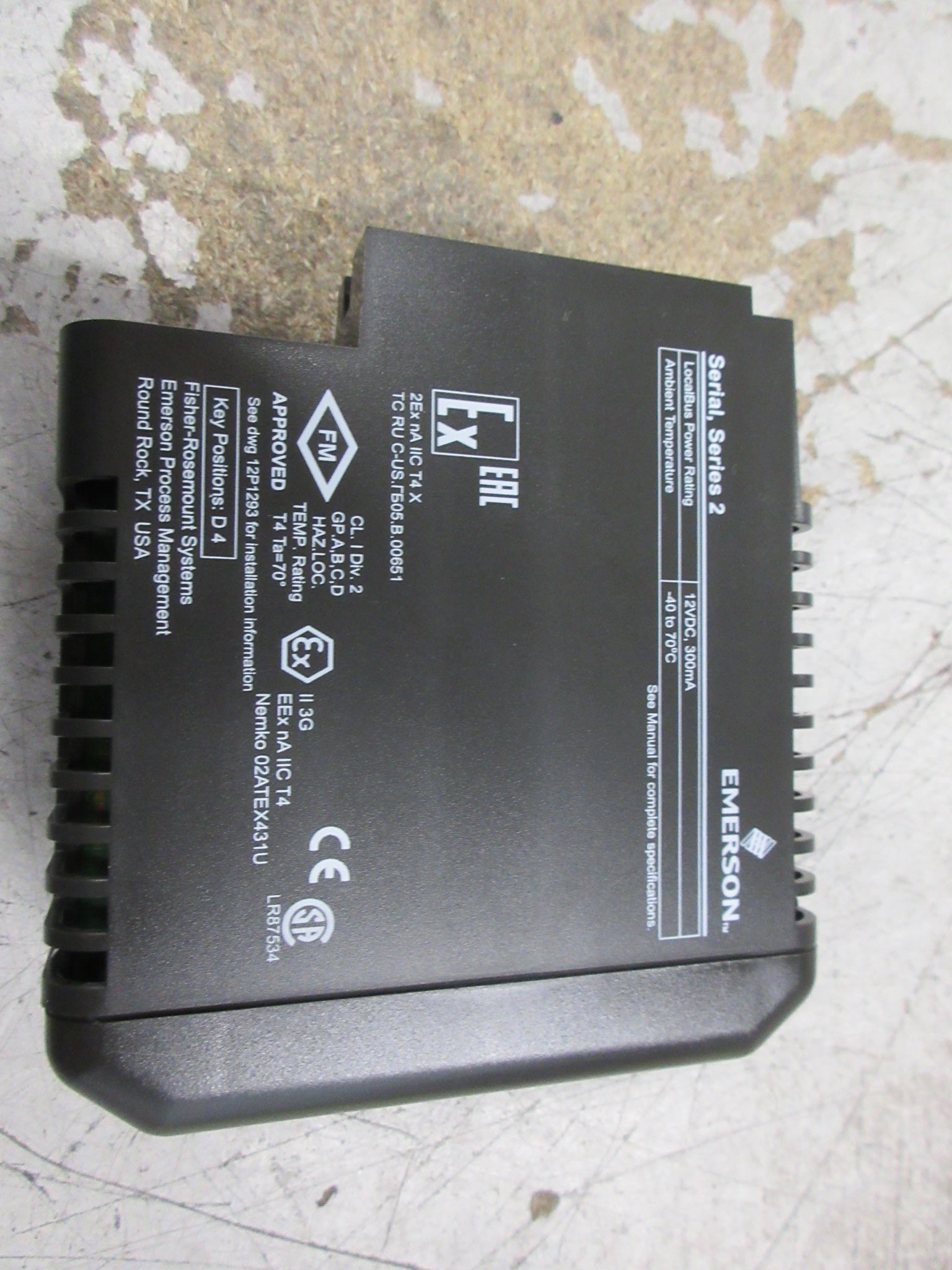 Emerson KJ3241X1-BA1 Serial Module 12P2506X082 Ser. 2 Rev. J Used