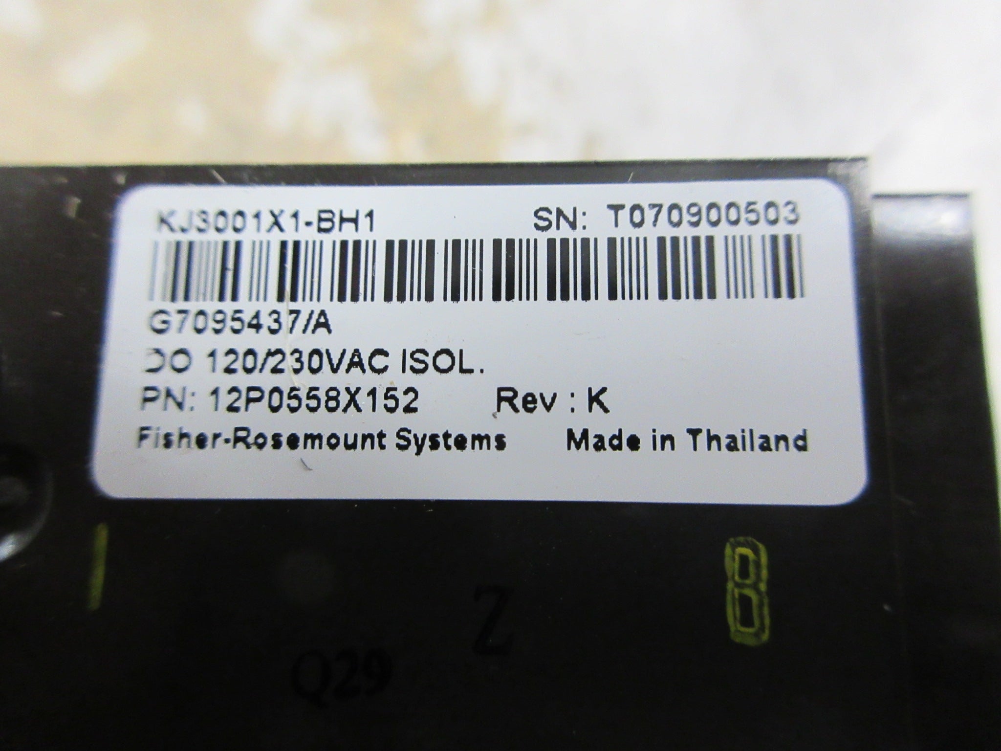 Emerson KJ3001X1-BH1 Isolated Digital Output Module 12P0558X152 Rev. K Used