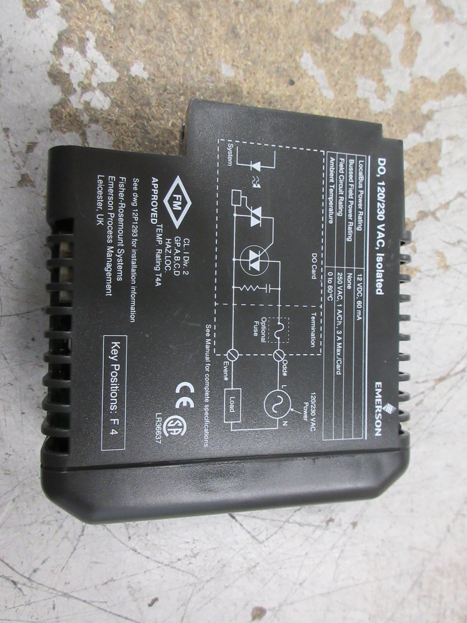Emerson KJ3001X1-BH1 Isolated Digital Output Module 12P0558X152 Rev. K Used