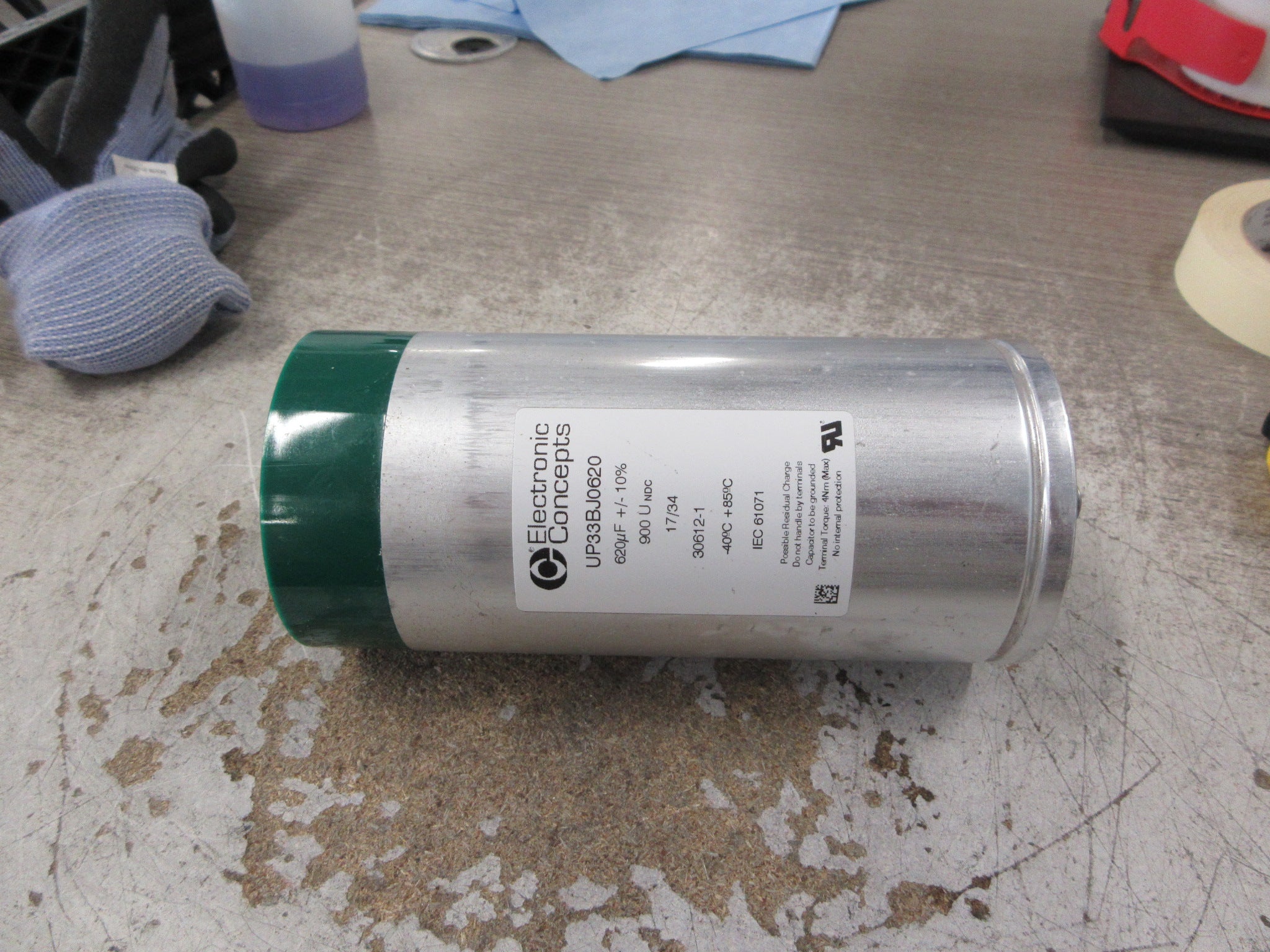 Electronic Concepts Capacitor UP33BJ0620 620uF Used