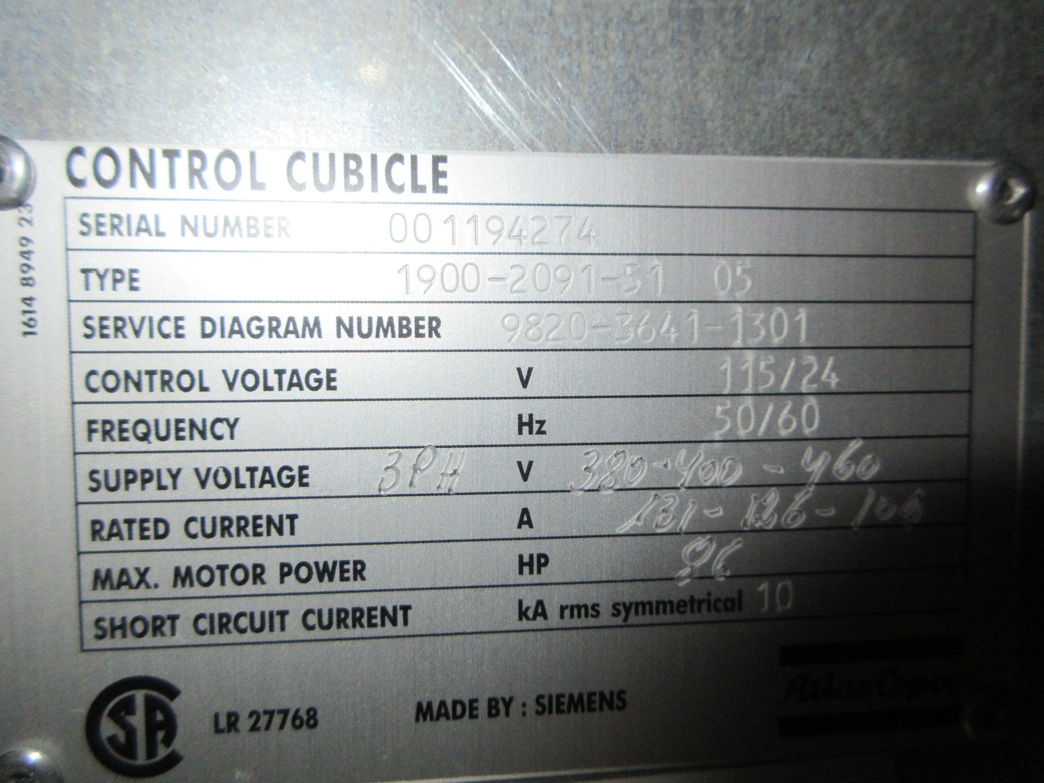 Atlas Copco Rotary Screw Compressor ZR55VSDFF 75HP 121 PSI 295.4 CFM Used