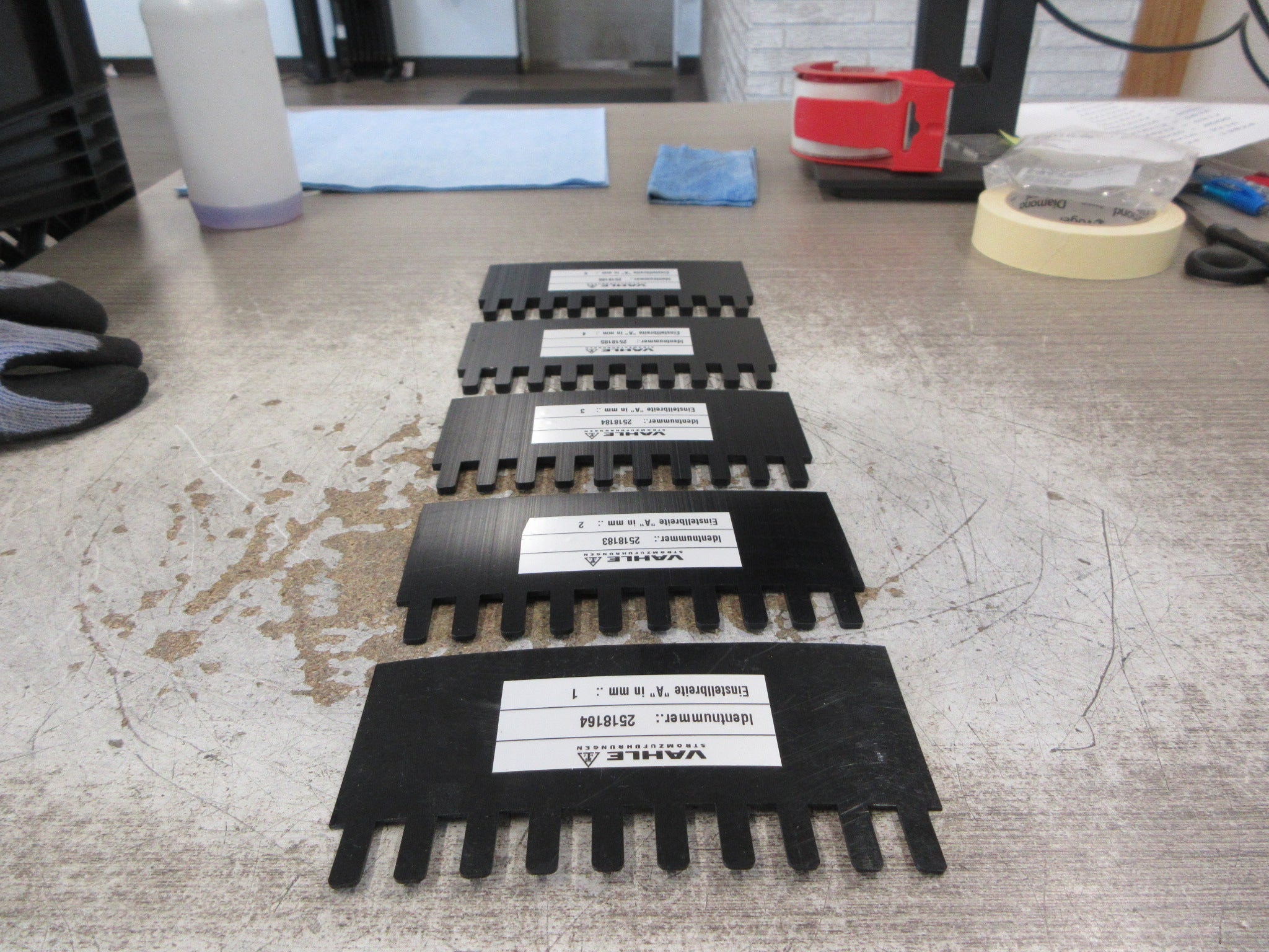 Vahle Mounting Comb Set 781112 KS-VKS 10 1mm-5mm New Surplus