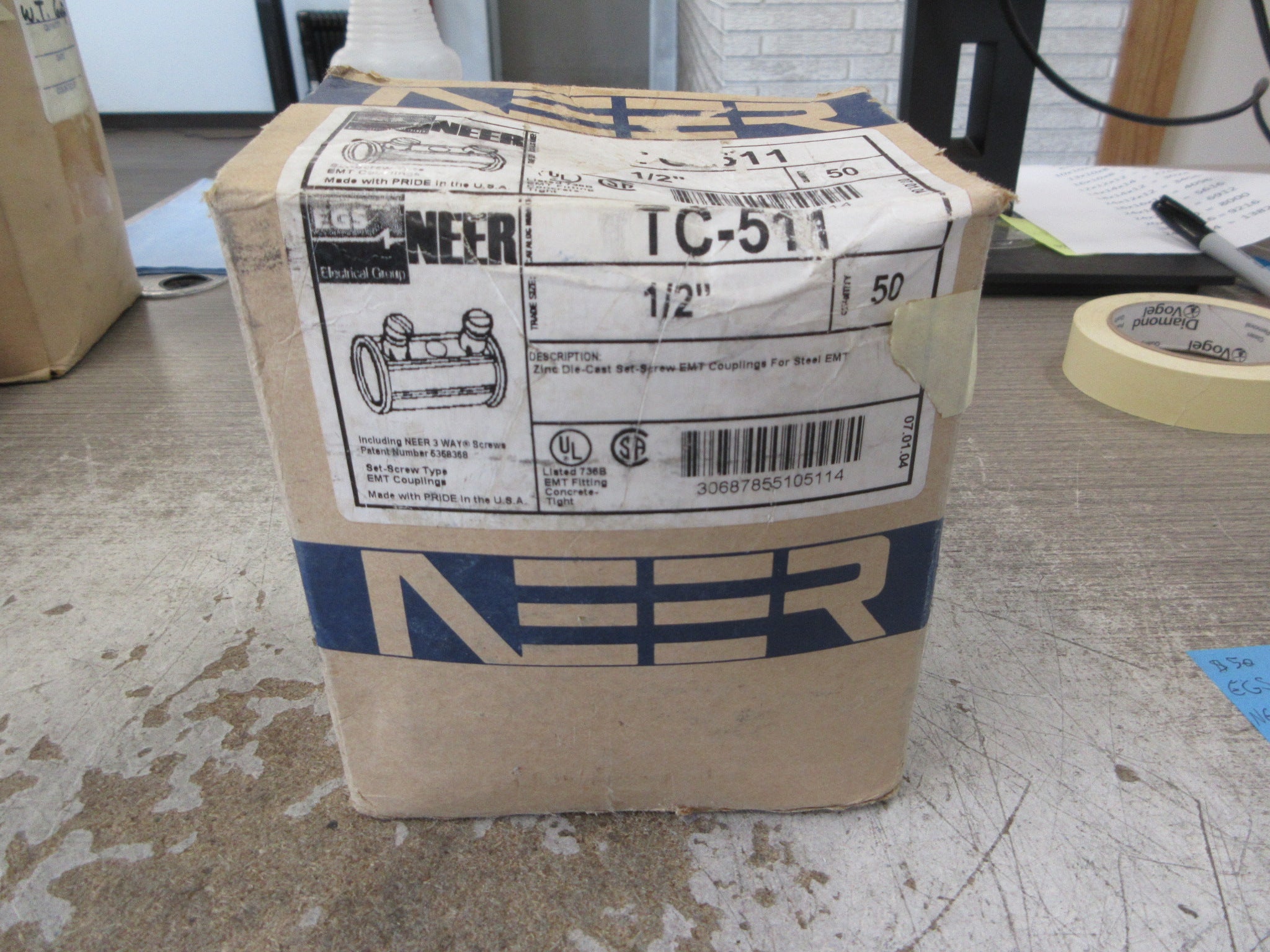 EGS NEER Set-Screw EMT Couplings TC-511 1/2" *Box of 50* New Surplus