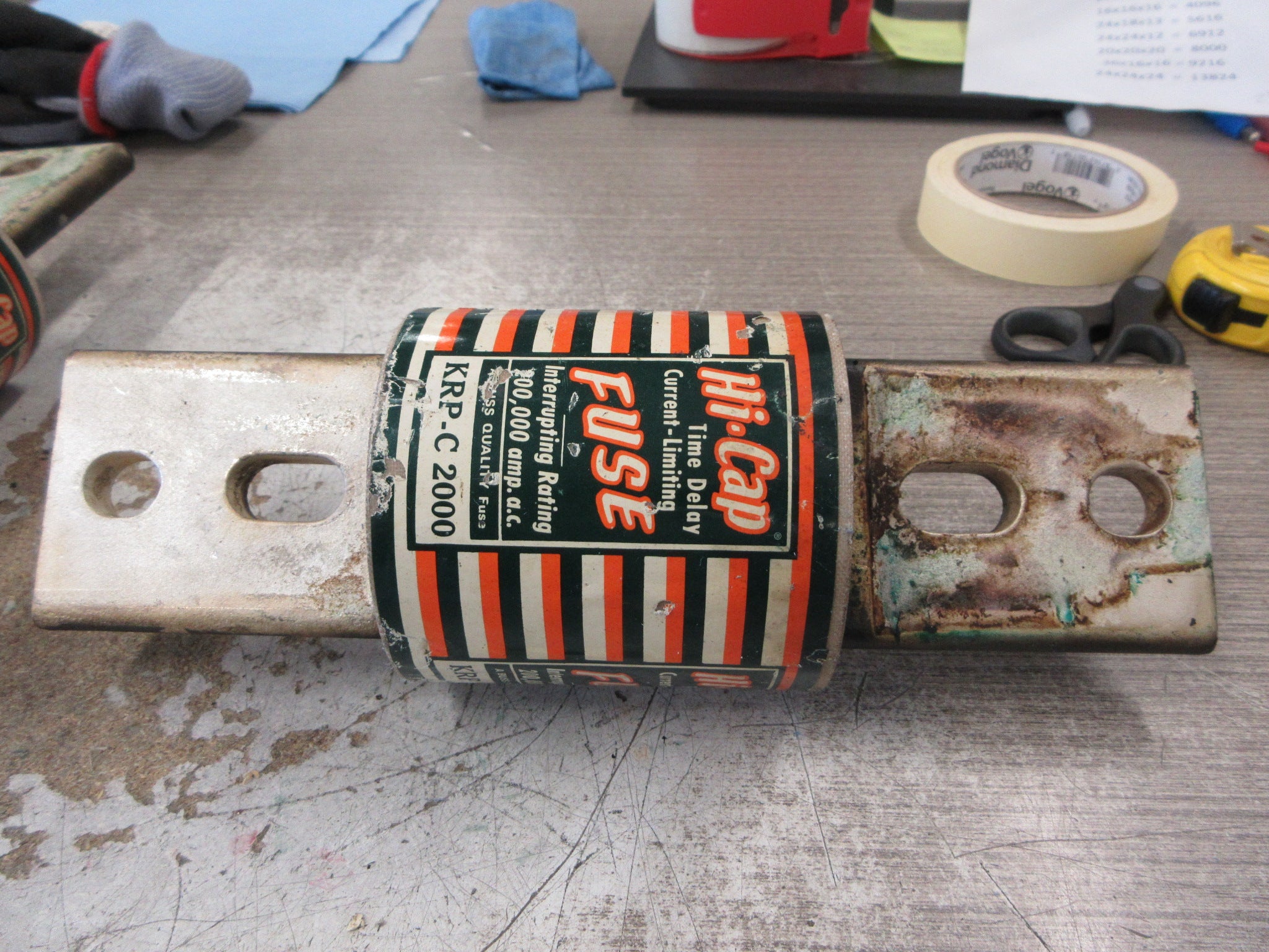 Bussmann Hi-Cap Fuse KRP-C 2000 600V 2000A Used