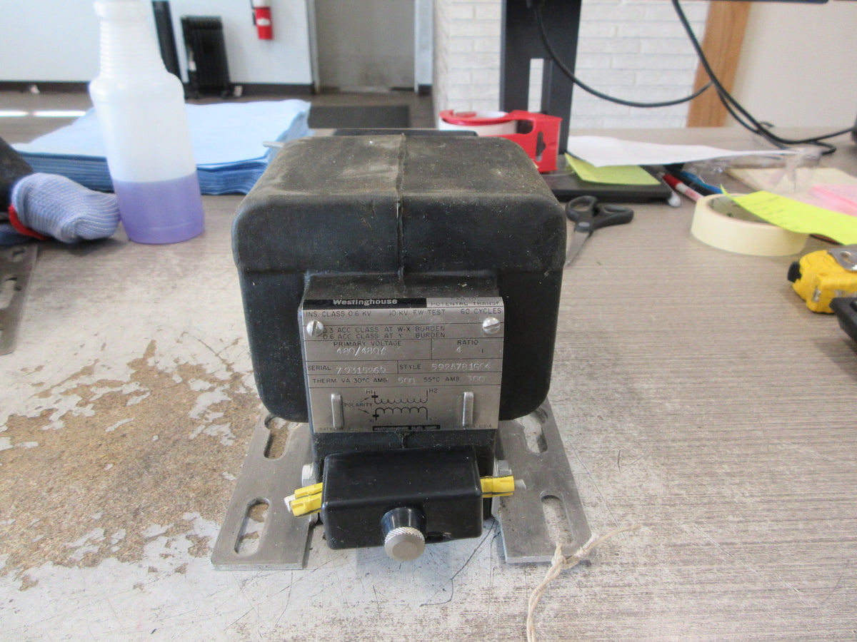 Westinghouse PXA-10 Potential Transformer 592A781G04 Pri: 480Y/480V Used