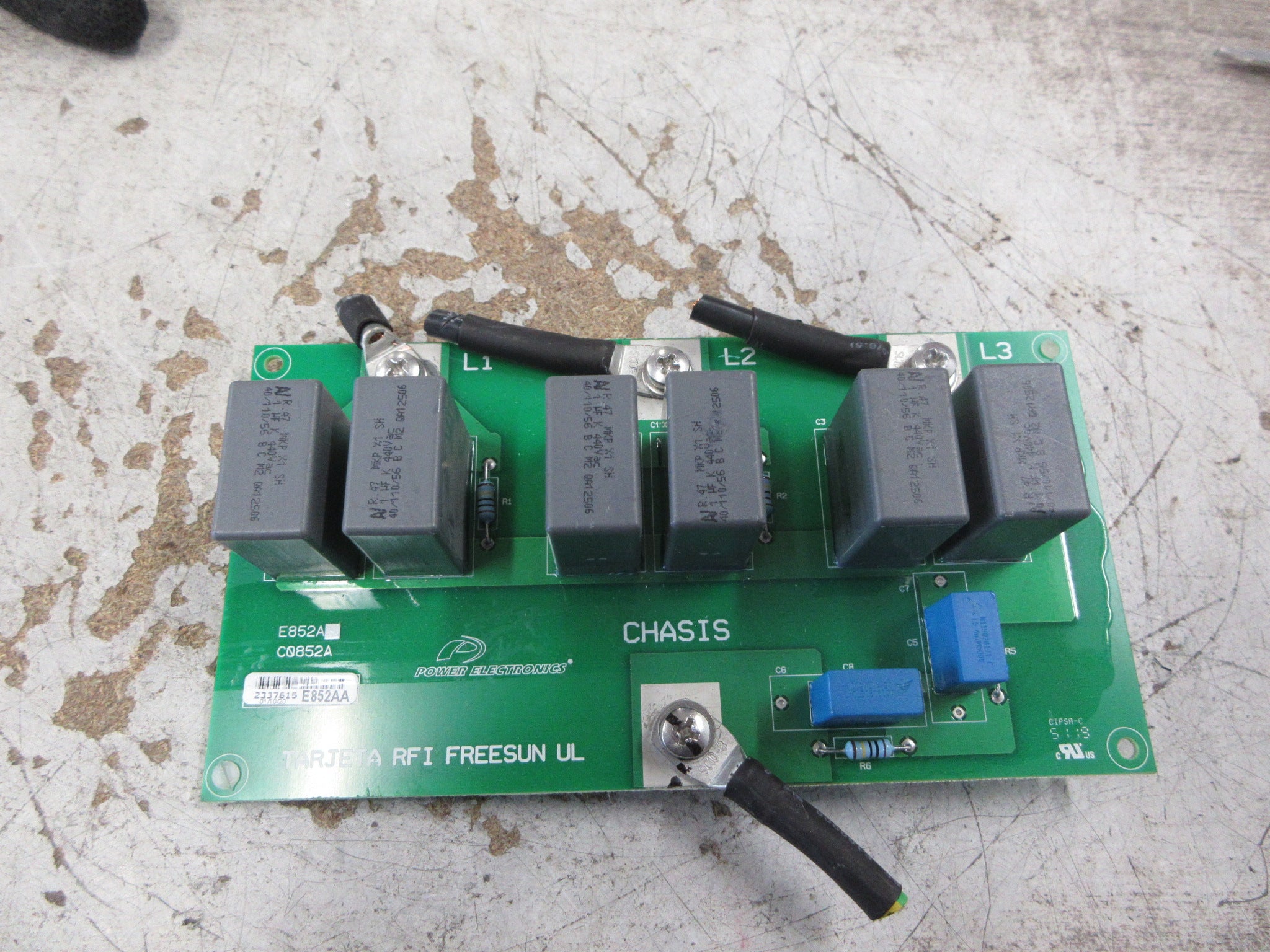 Power Electronics AC RFI Filter Board E852AA Used